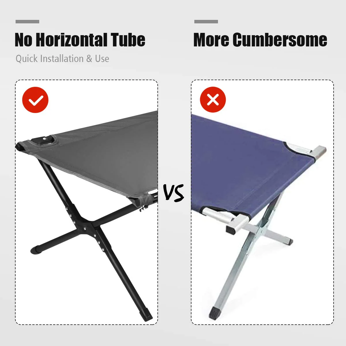 Folding Camping Cot with Carrying Bag - Image 7