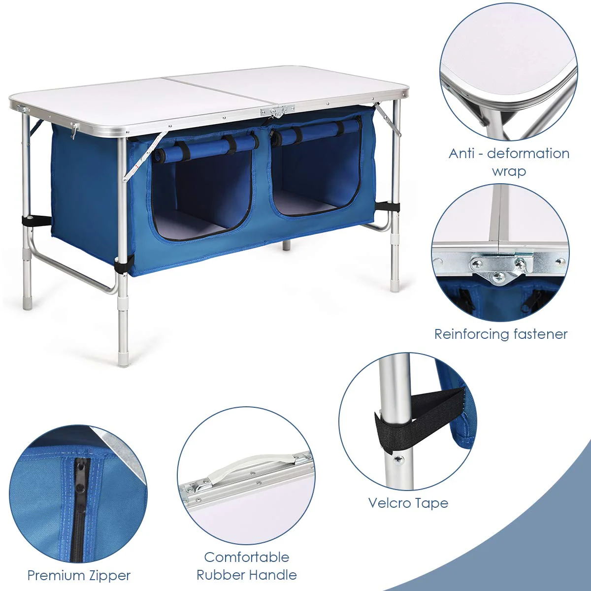 Folding Camping Table with Storage - Image 7
