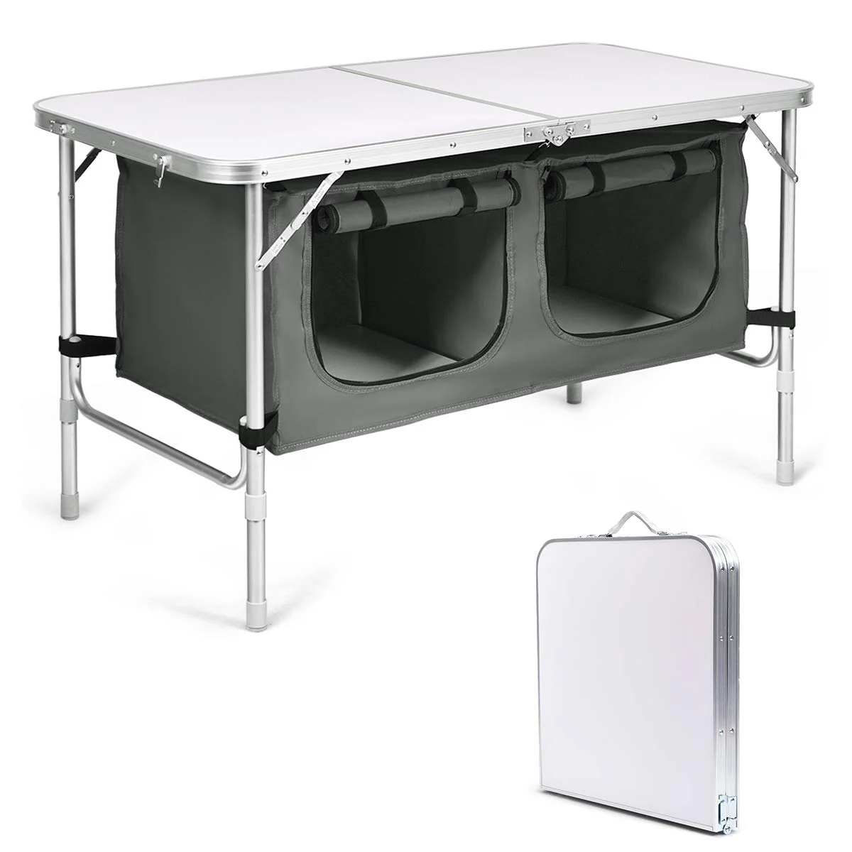 Folding Camping Table with Storage - Image 8
