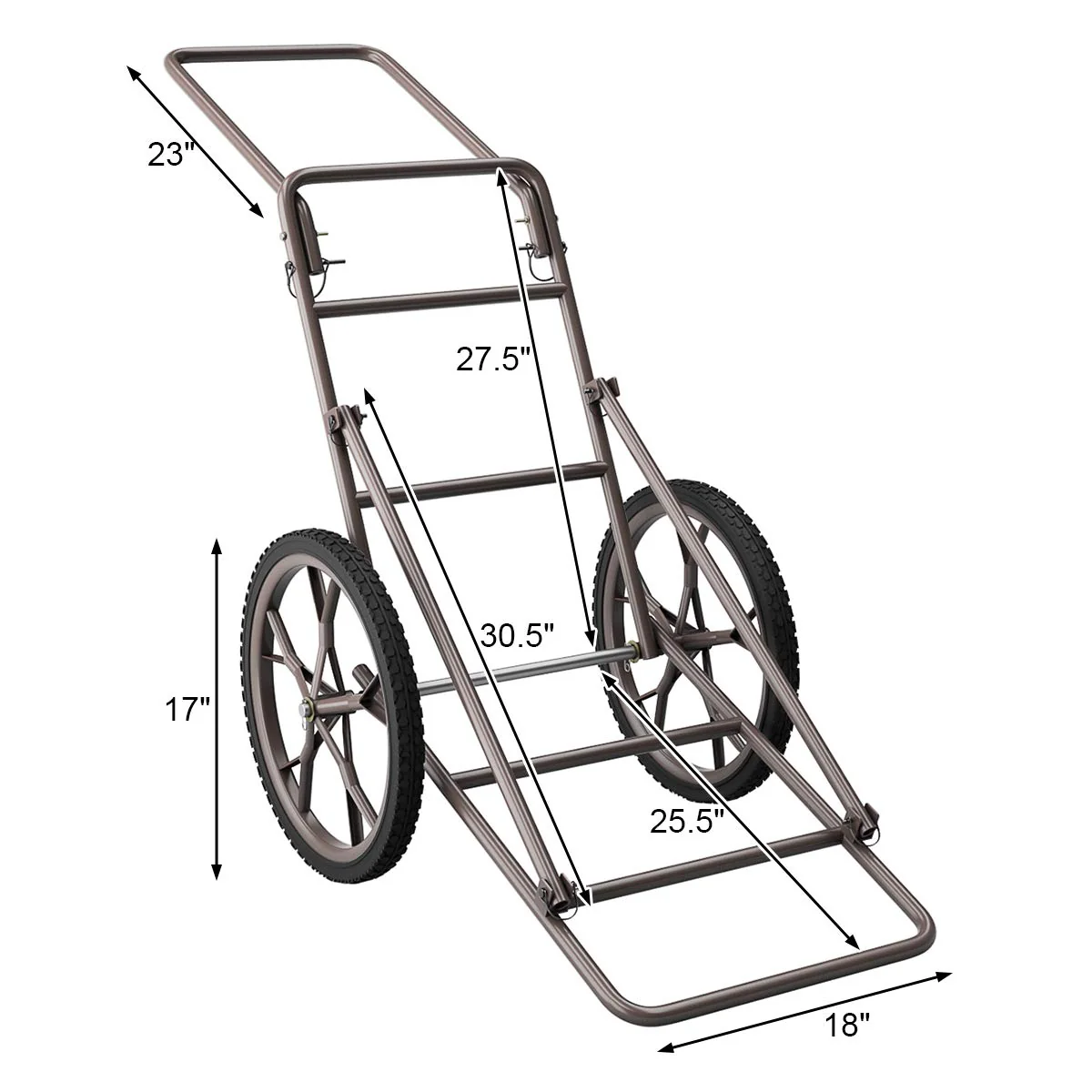 Folding Deer Game Cart Larger Capacity 500lbs Hauler Utility Gear Dolly Cart Hunting Accessories - Image 9