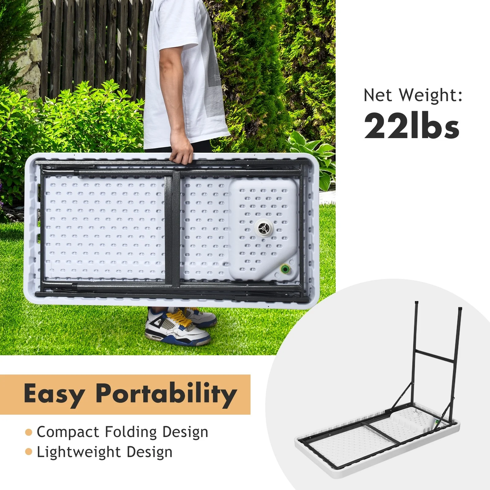 Folding Fish Table Fillet Hunting Cleaning Cutting Camping Sink Table - Image 11