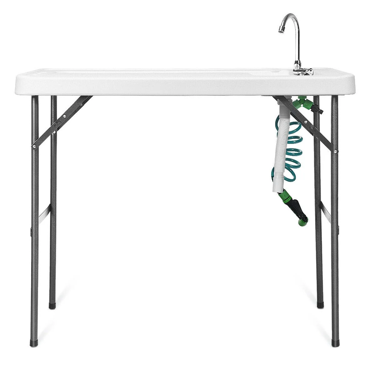 Folding Fish Table Fillet Hunting Cleaning Cutting Camping Sink Table - Image 15