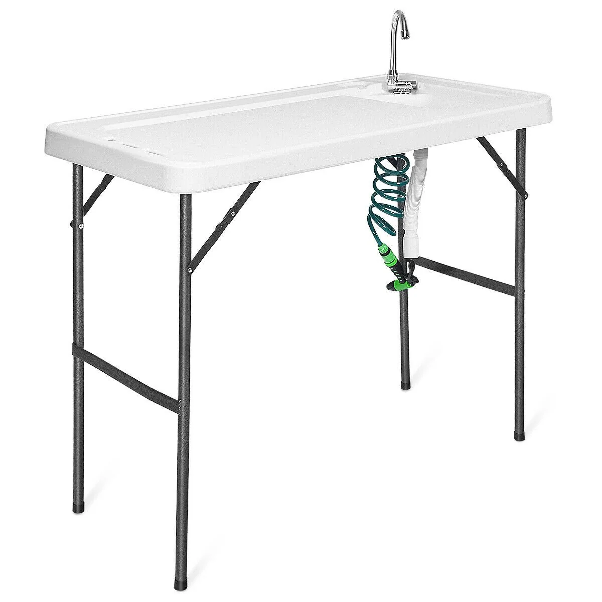 Folding Fish Table Fillet Hunting Cleaning Cutting Camping Sink Table - Image 16
