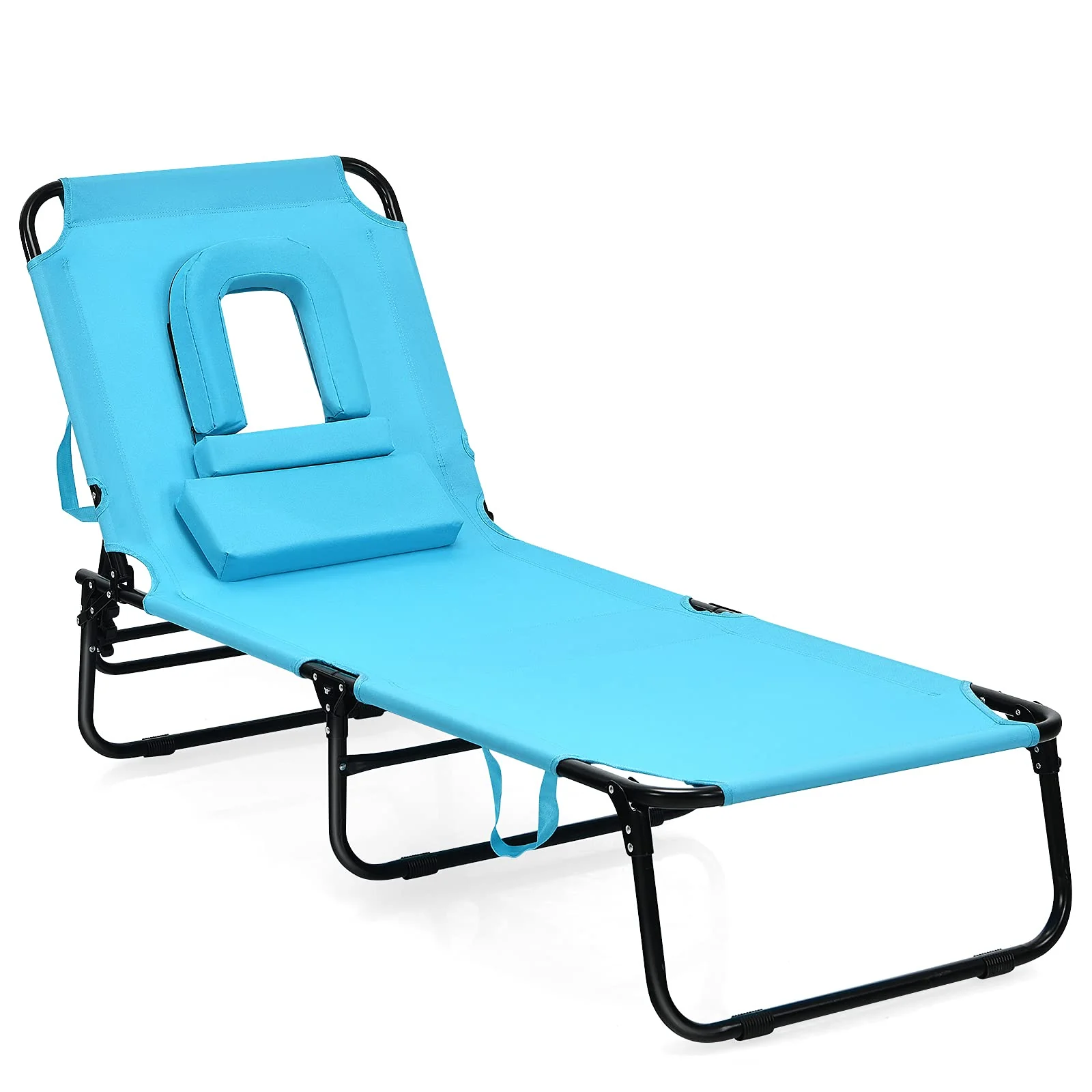 Folding Lounge Chair for Beach Poolside Balcony Patio - Image 11