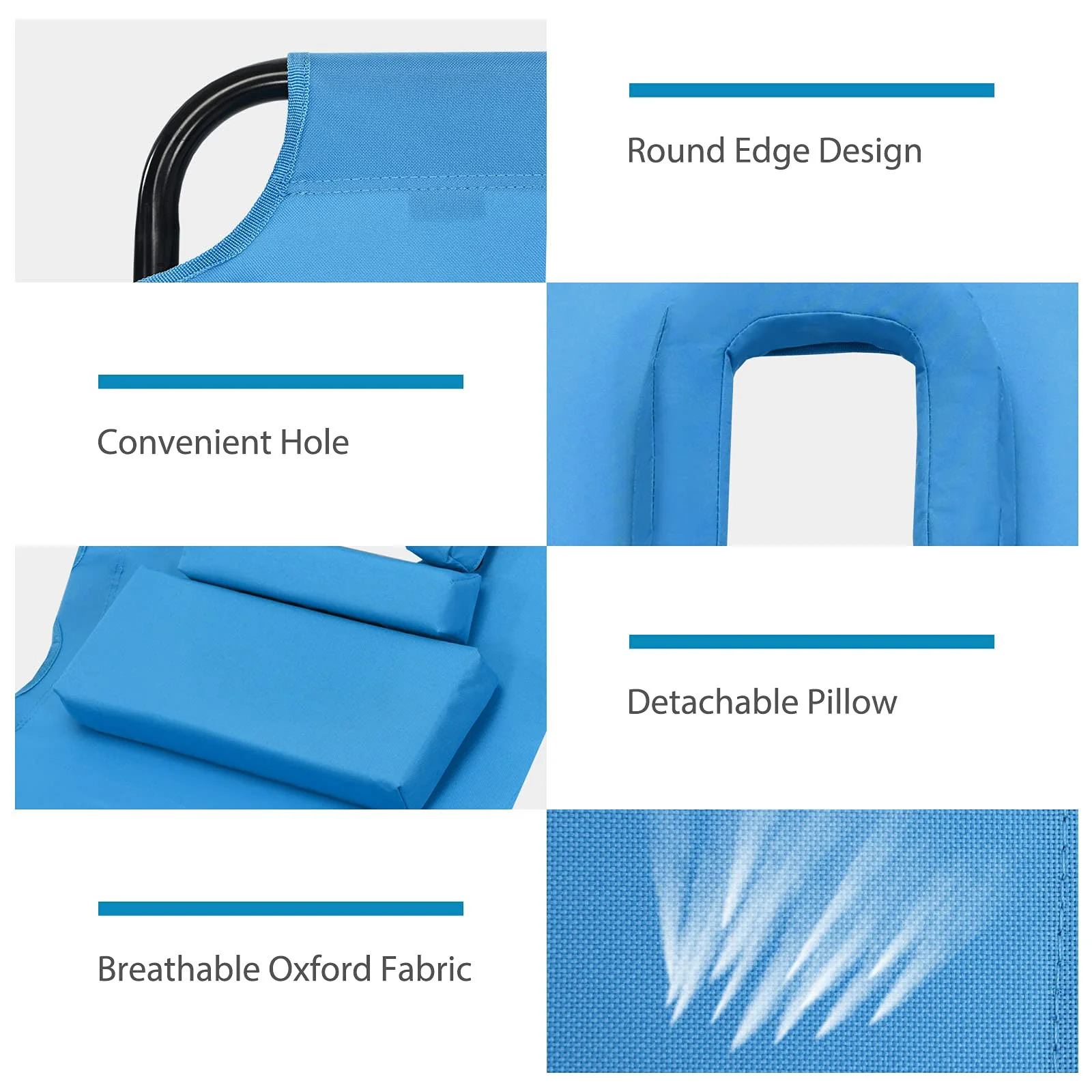Folding Lounge Chair for Beach Poolside Balcony Patio - Image 8