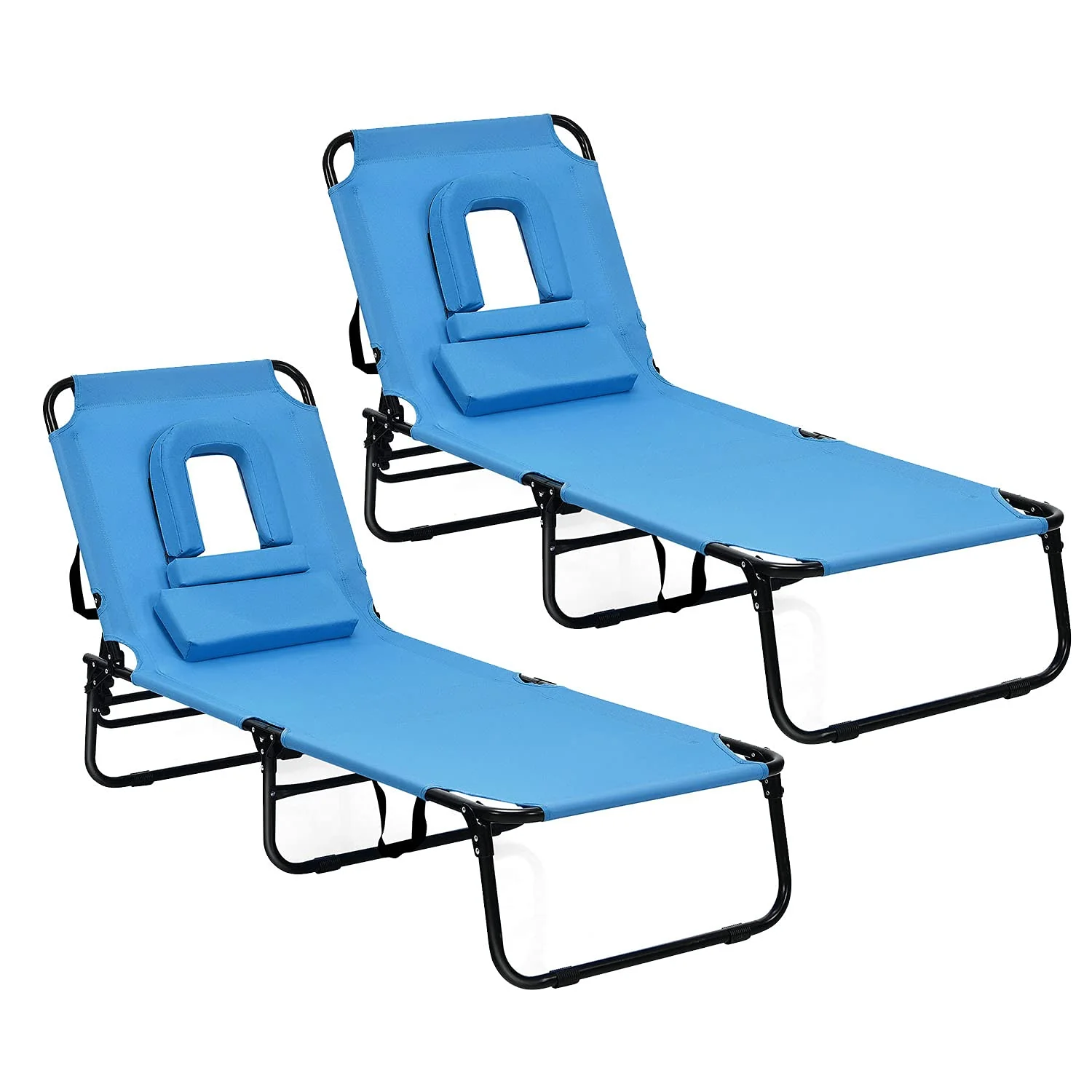 Folding Lounge Chair for Beach Poolside Balcony Patio - Image 9
