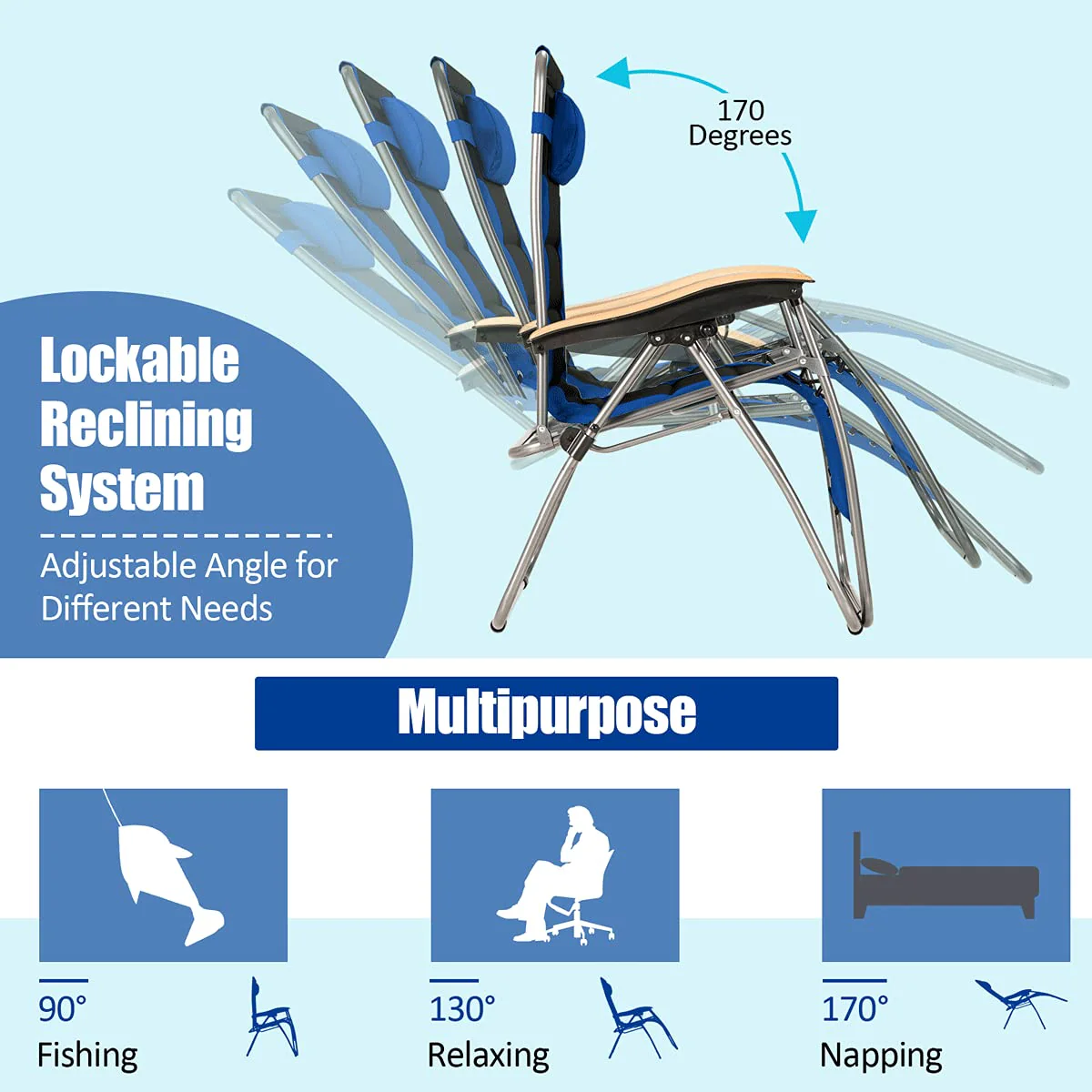 Folding Zero Gravity Lounge Chair - Image 7