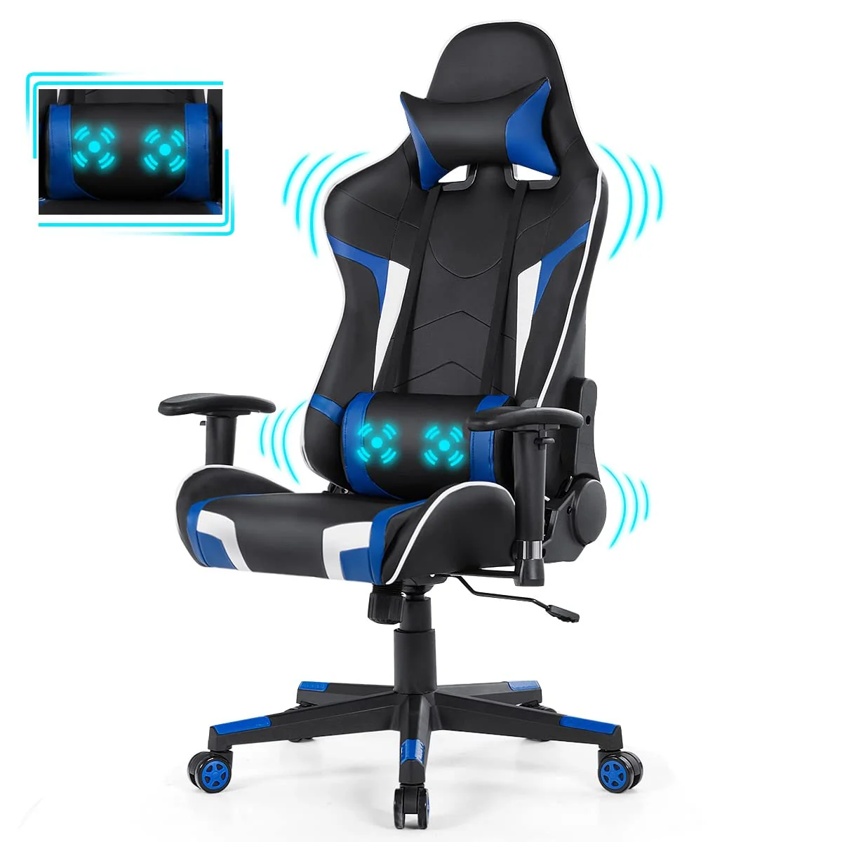 Gaming Chair, Massage Office Chair Computer Gaming Racing Chair - Image 11