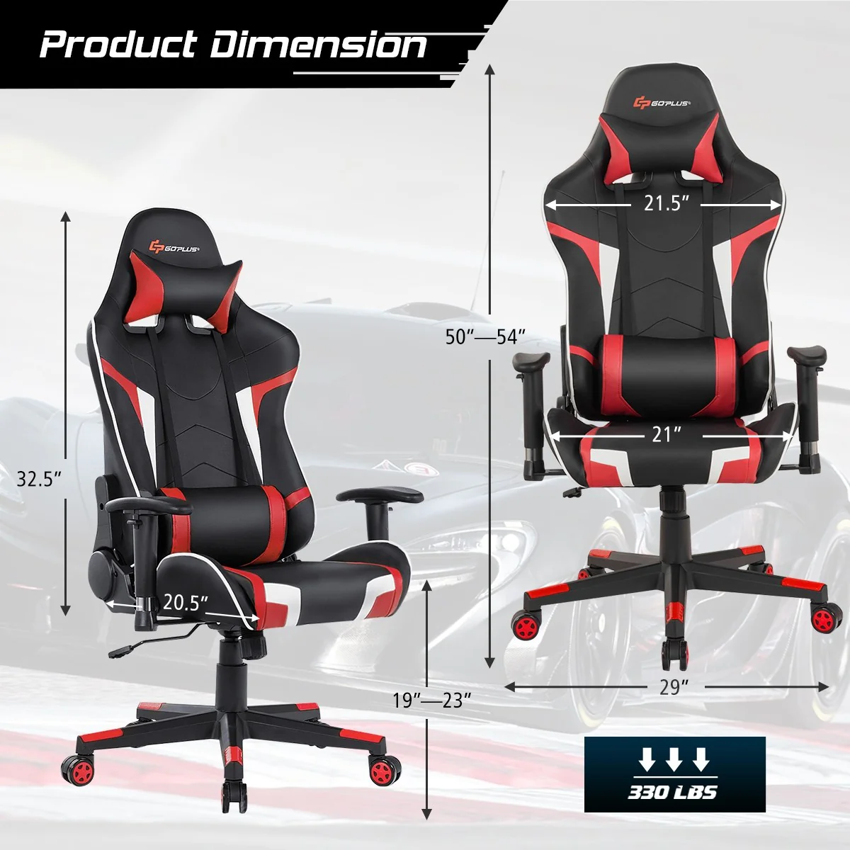 Gaming Chair, Massage Office Chair Computer Gaming Racing Chair - Image 15