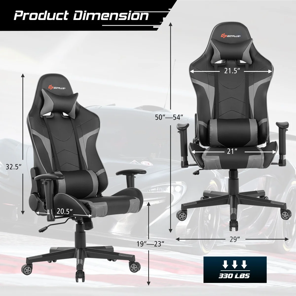 Gaming Chair, Massage Office Chair Computer Gaming Racing Chair - Image 16