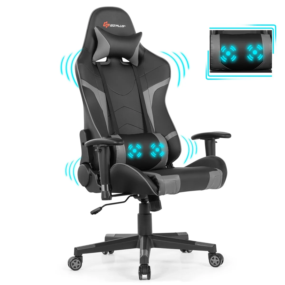 Gaming Chair, Massage Office Chair Computer Gaming Racing Chair - Image 7