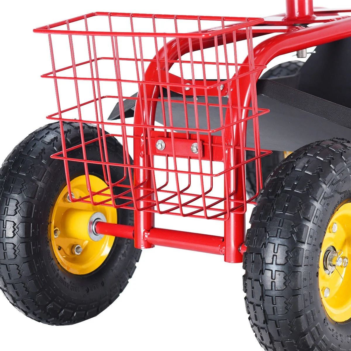 Garden Cart Rolling Work Seat Outdoor Lawn Yard Patio Wagon Scooter for Planting - Image 12