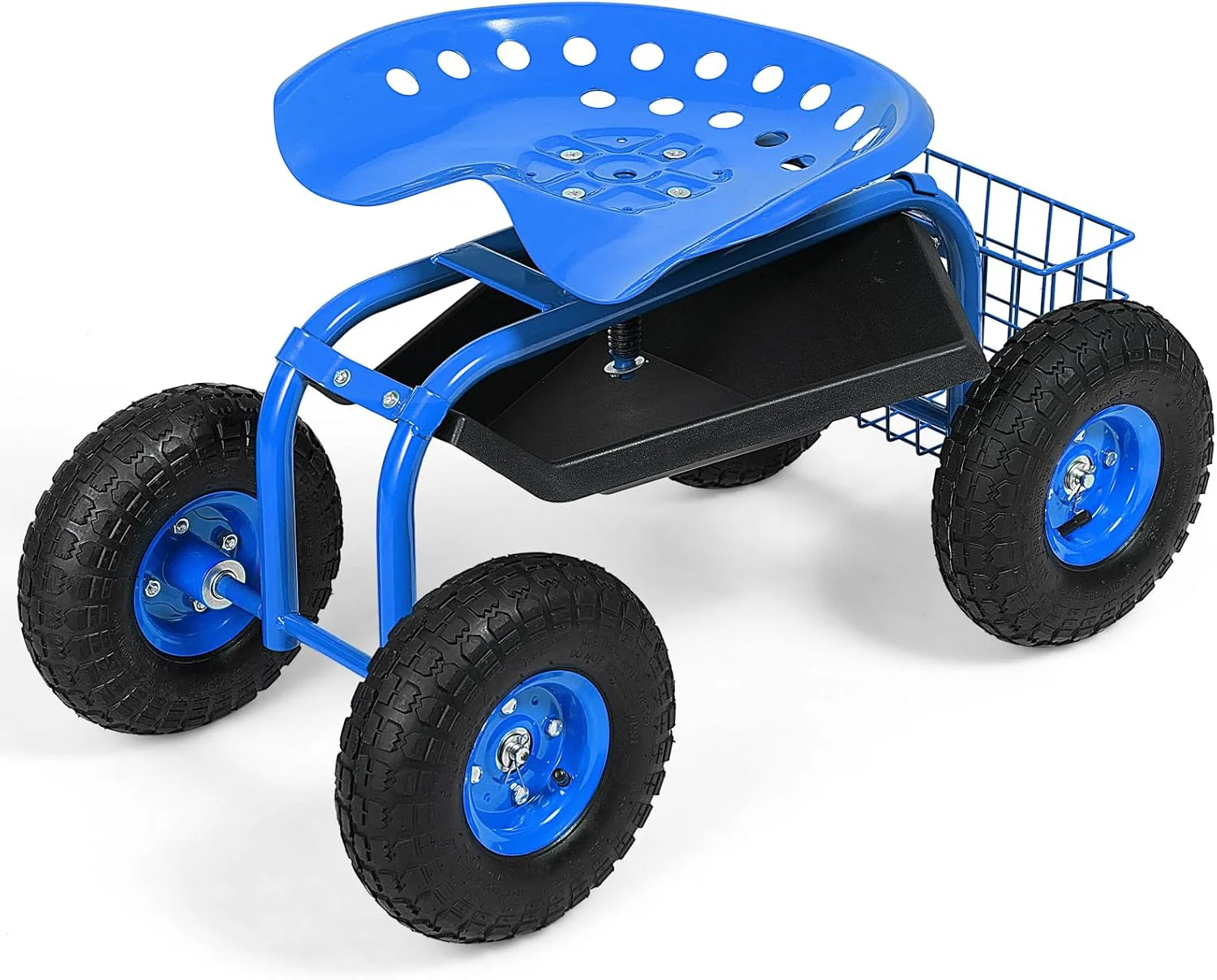 Garden Cart Rolling Work Seat Outdoor Lawn Yard Patio Wagon Scooter for Planting - Image 13