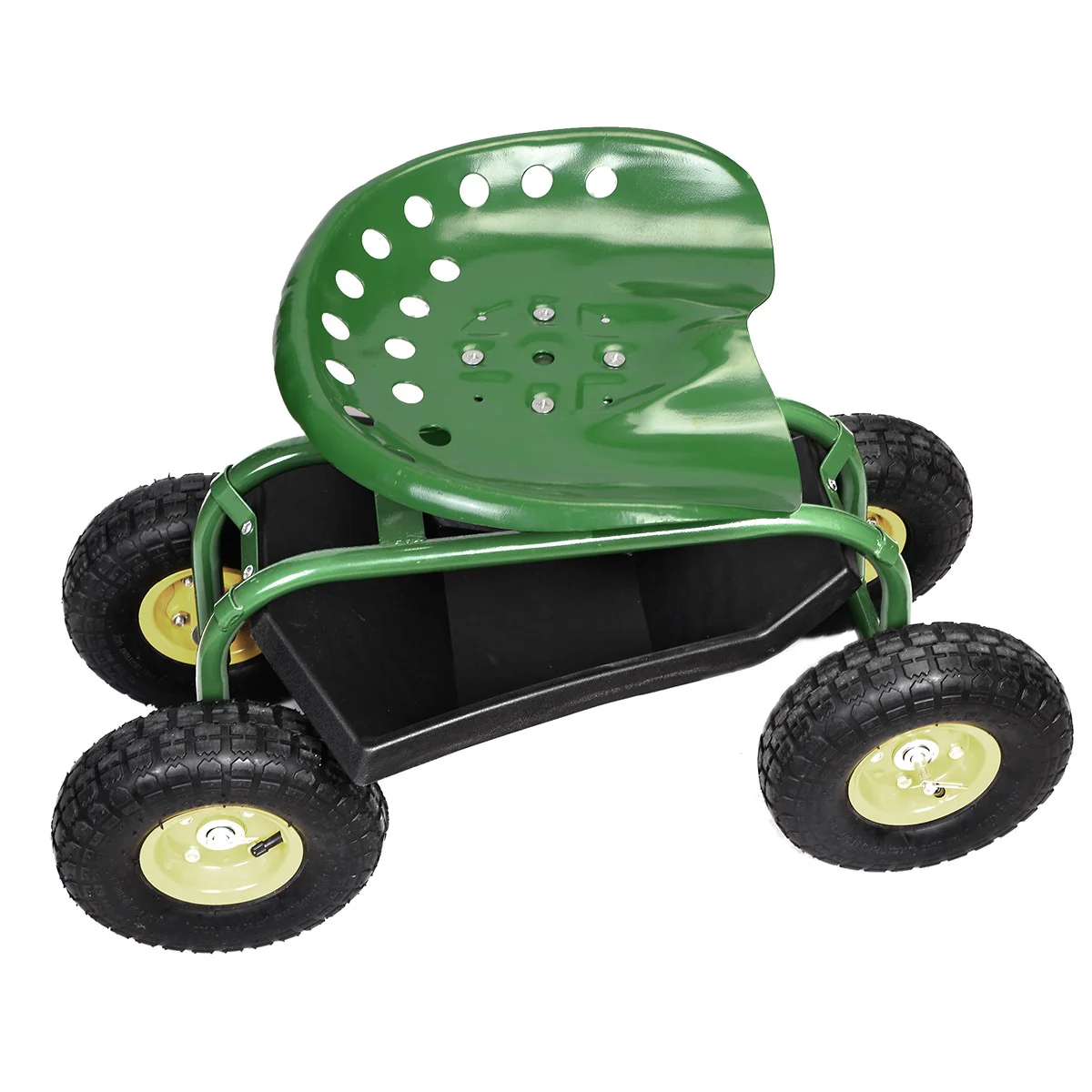 Garden Cart Rolling Work Seat Outdoor Lawn Yard Patio Wagon Scooter for Planting - Image 6