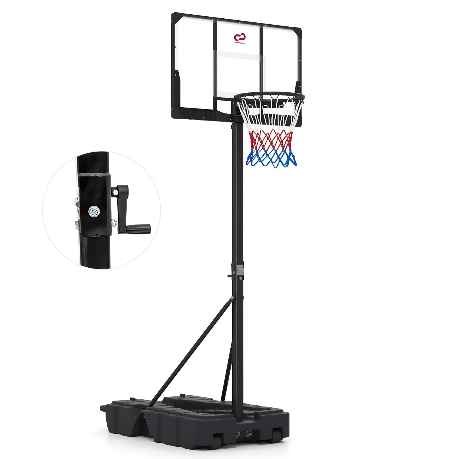 Goplus 10 FT Stepless Adjustable Basketball Goal System w/Fillable Base - Image 4