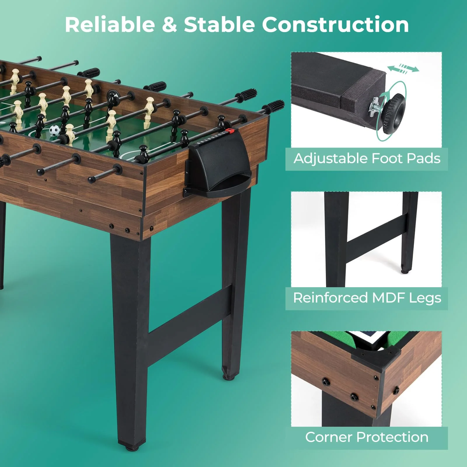 Goplus 10-in-1 Combination Multi Game Table Set for Game Night - Image 8