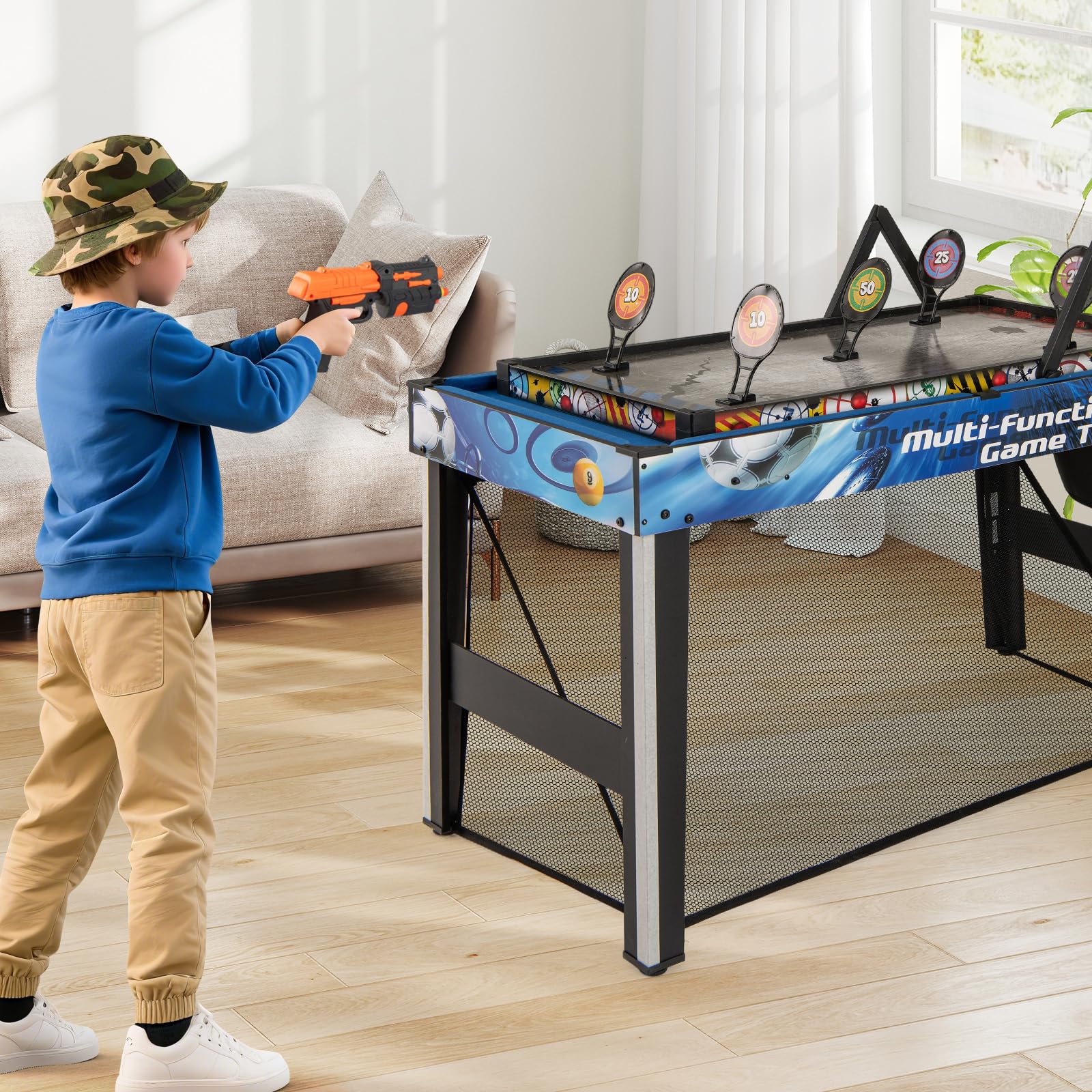 Goplus 10-in-1 Multi Game Table | 48" Combo Game Table for Game Room Party Family Night - Image 9