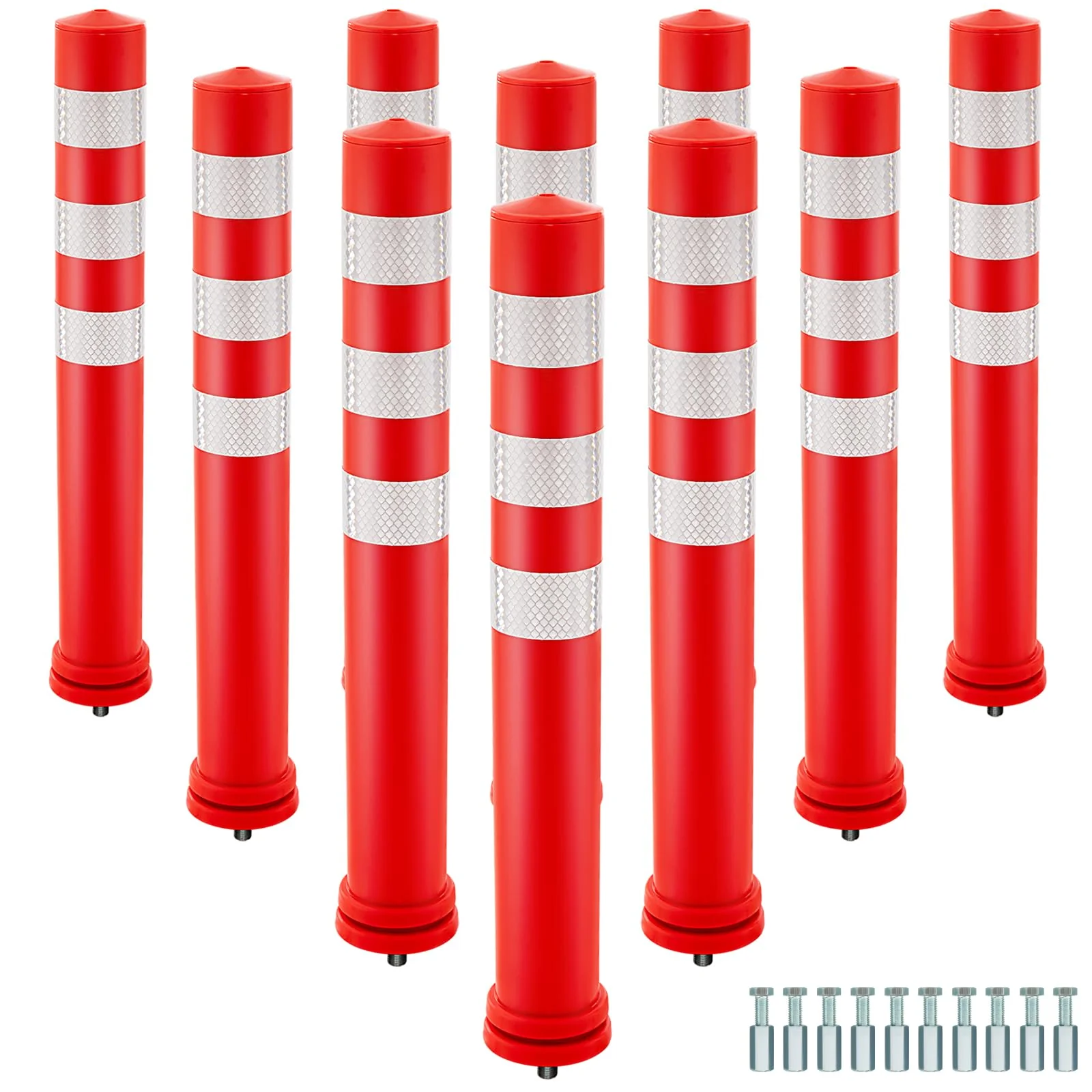 Goplus 10 Pack Traffic Delineator Posts