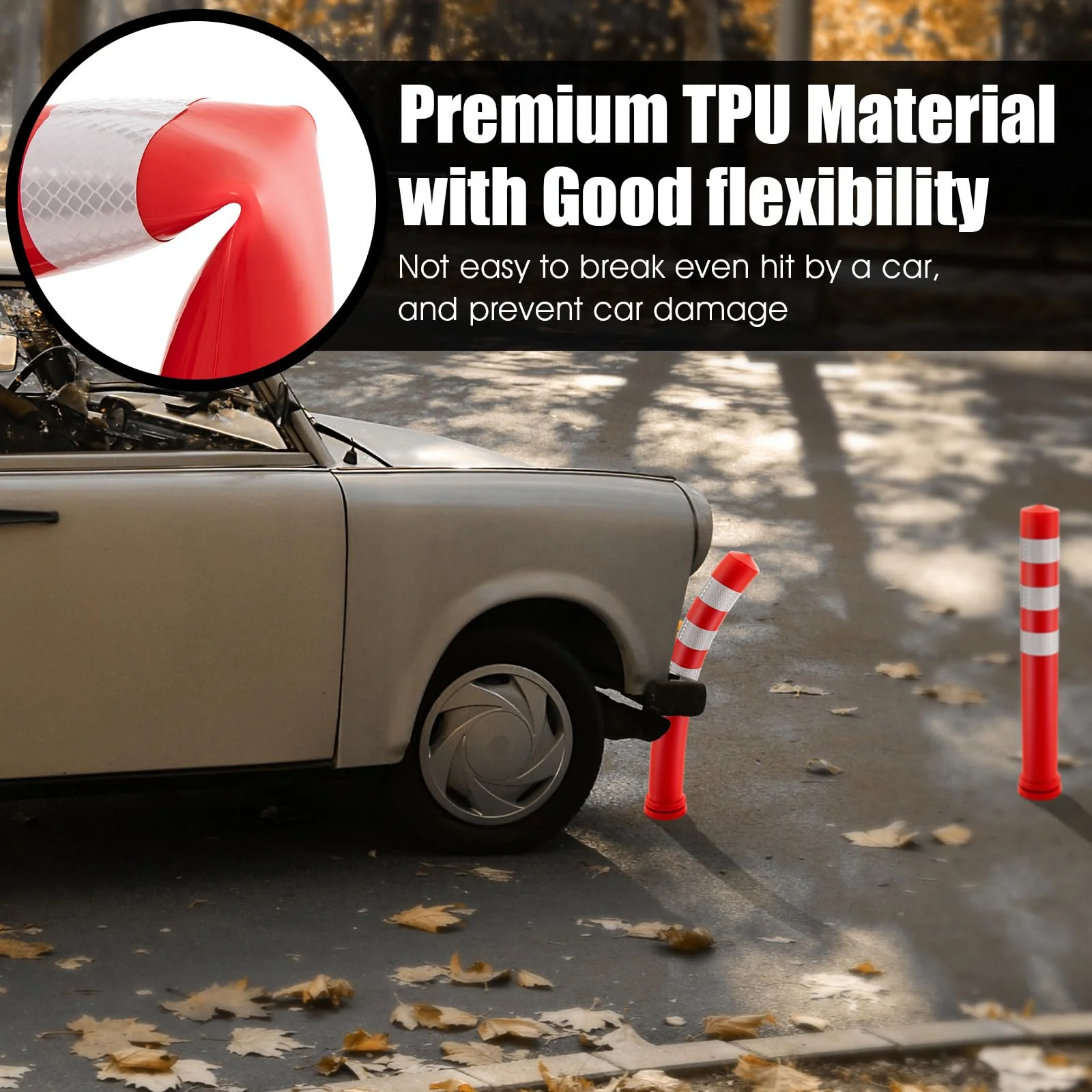 Goplus 10 Pack Traffic Delineator Posts - Image 4