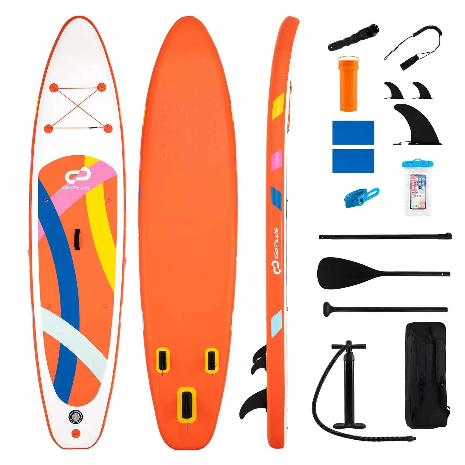 Goplus 11FT Inflatable Stand Up Paddle Board with Accessory Pack - Image 11