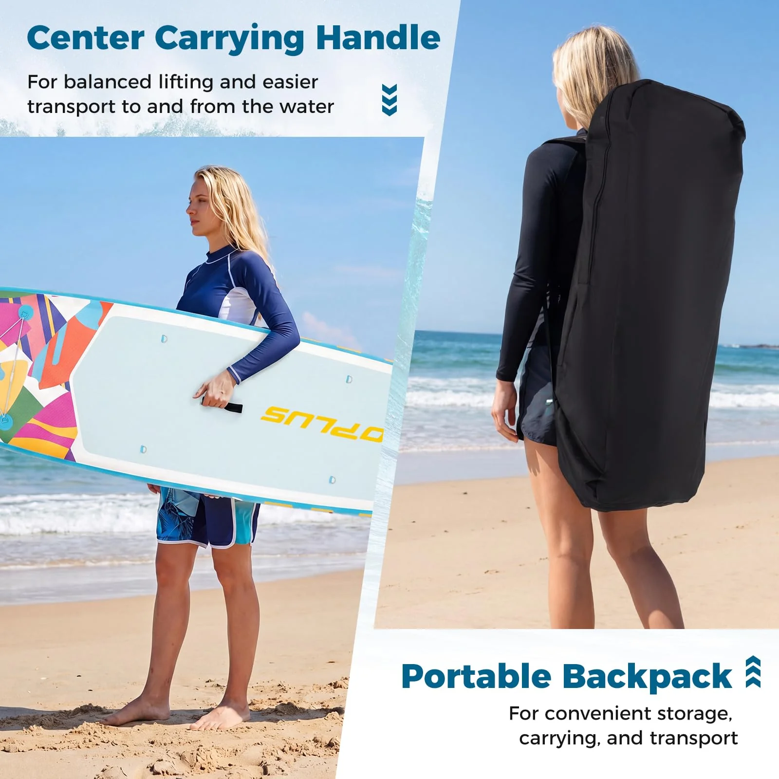 Goplus 11FT Inflatable Stand Up Paddle Board with Accessory Pack - Image 2