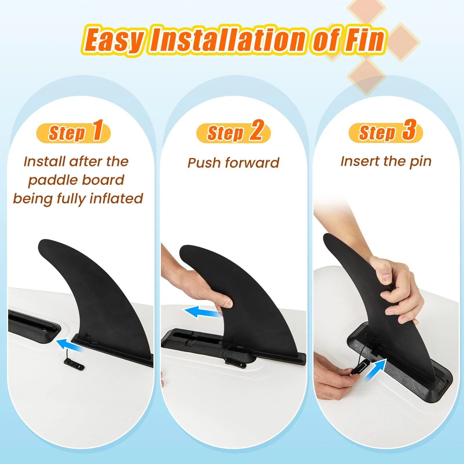 Goplus 11FT Inflatable Stand Up Paddle Board with Waterproof Phone Bag - Image 8