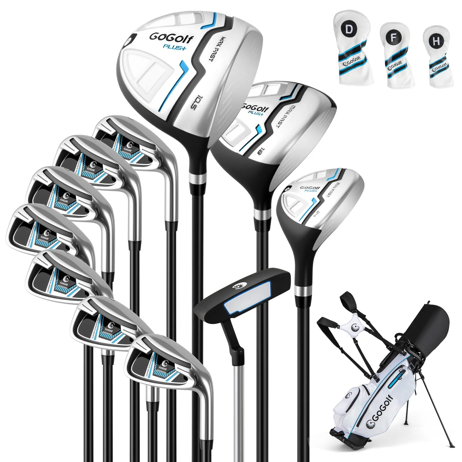Goplus 12 Pieces Right Hand Golf Clubs Complete Golf Club Set for Men