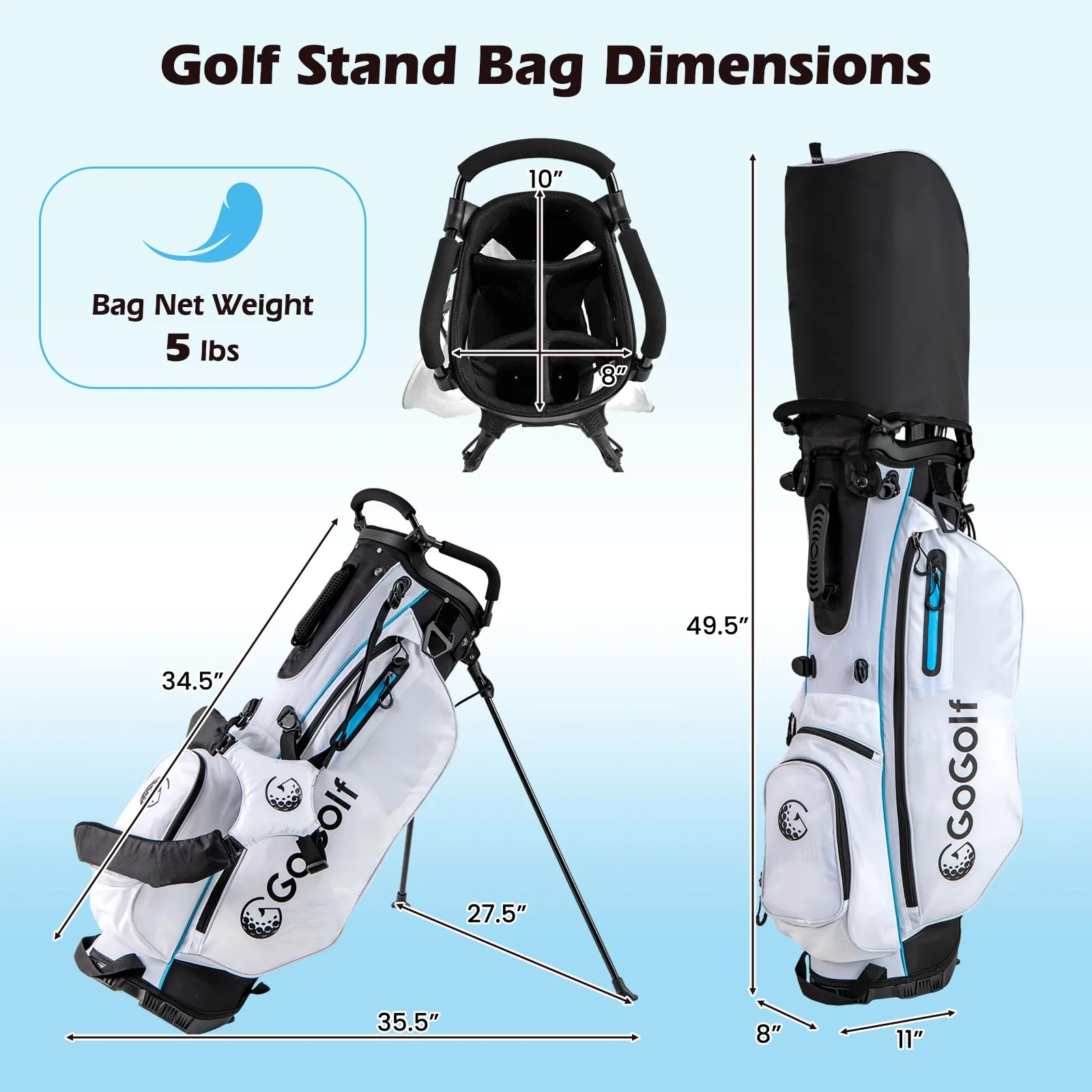 Goplus 12 Pieces Right Hand Golf Clubs Complete Golf Club Set for Men - Image 8