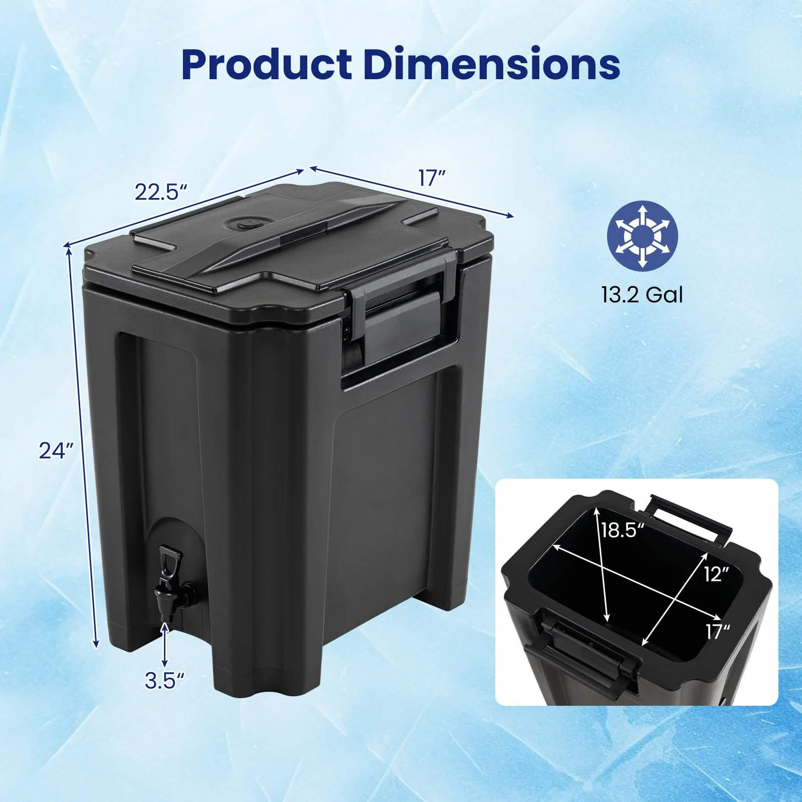 Goplus 13.2 Gal Insulated Beverage Dispenser - Image 5