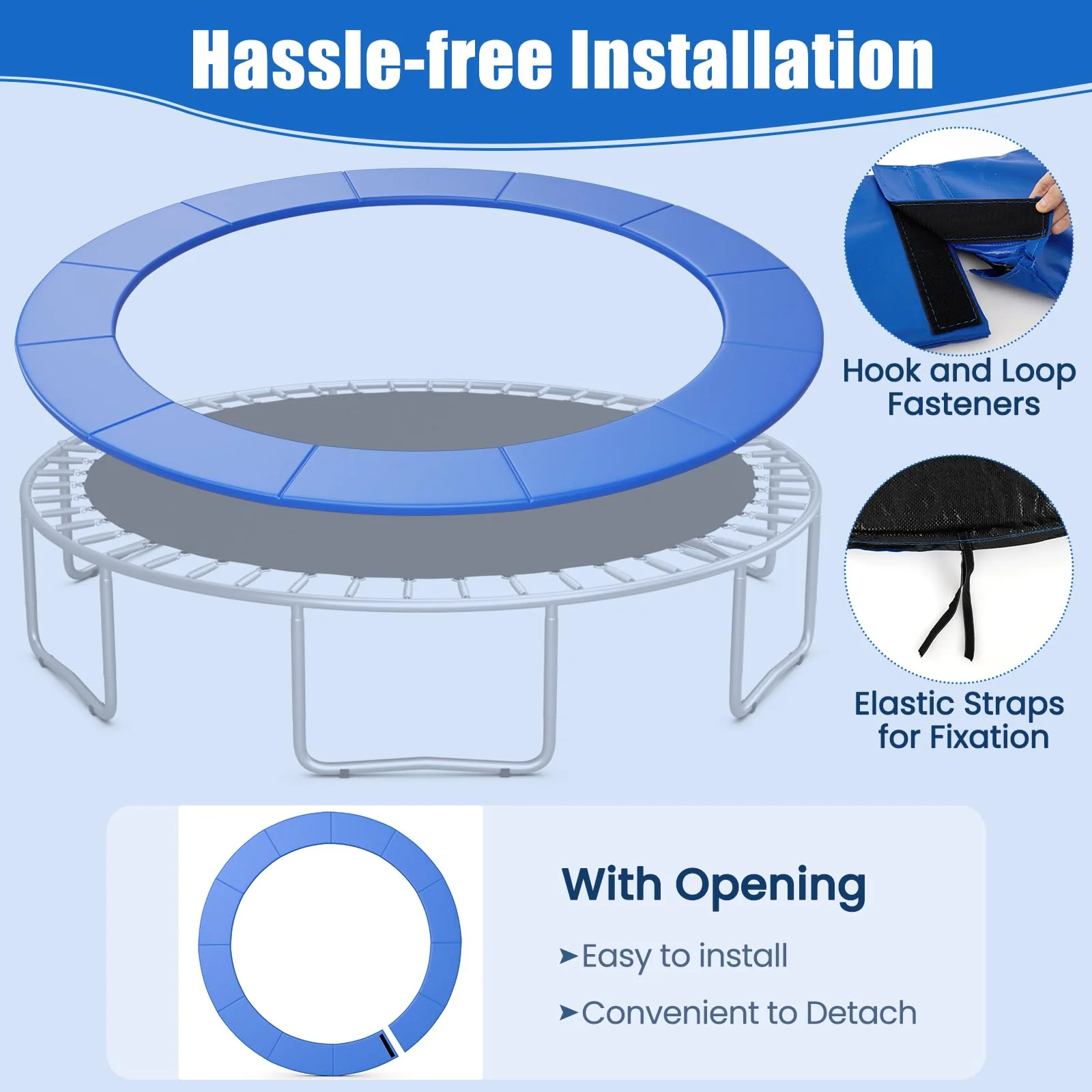 Goplus 14FT Water-Resistant Universal Round Trampoline Accessories Safety Pad - Image 3