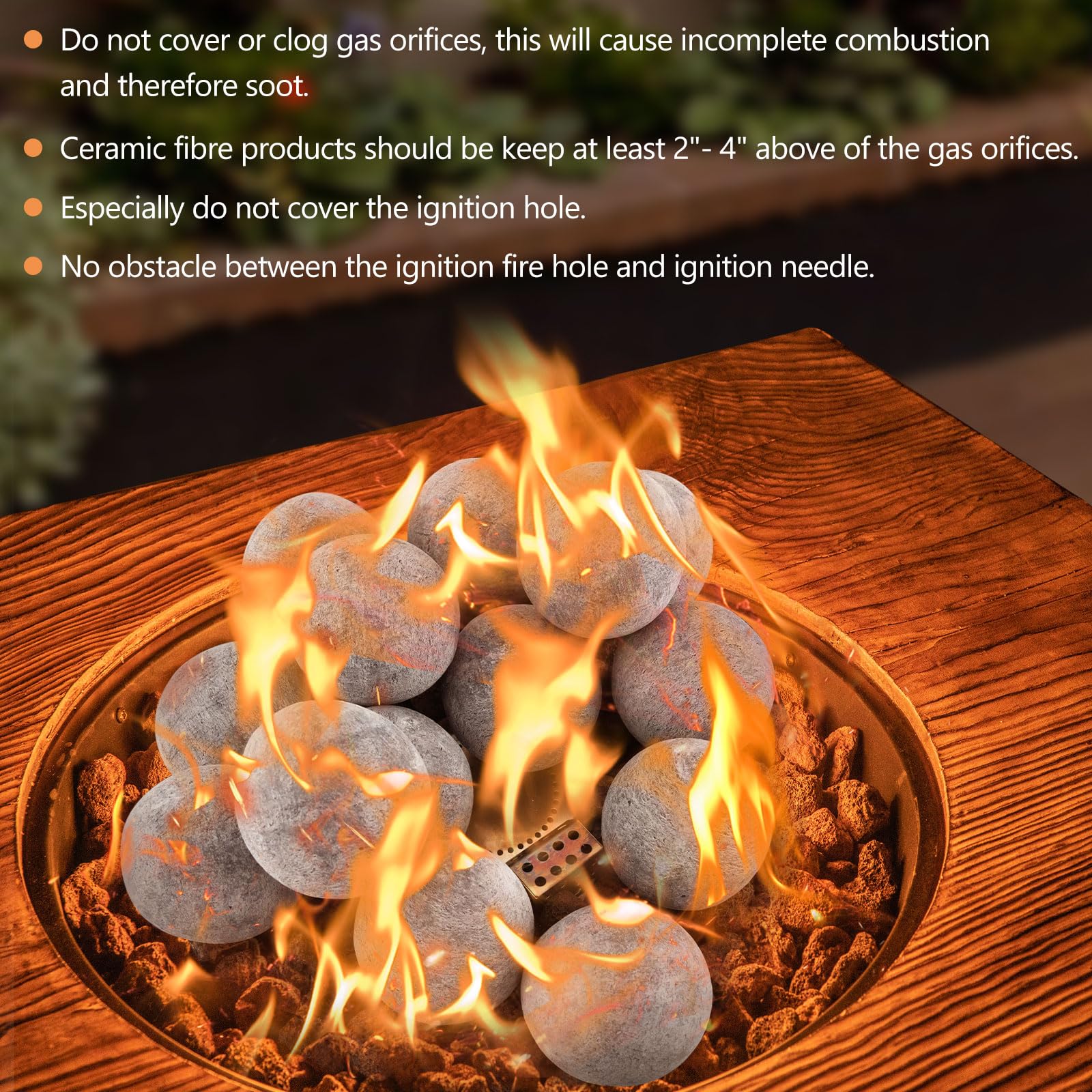 Goplus 15 PCS Ceramic Fiber Fire Balls - Image 4