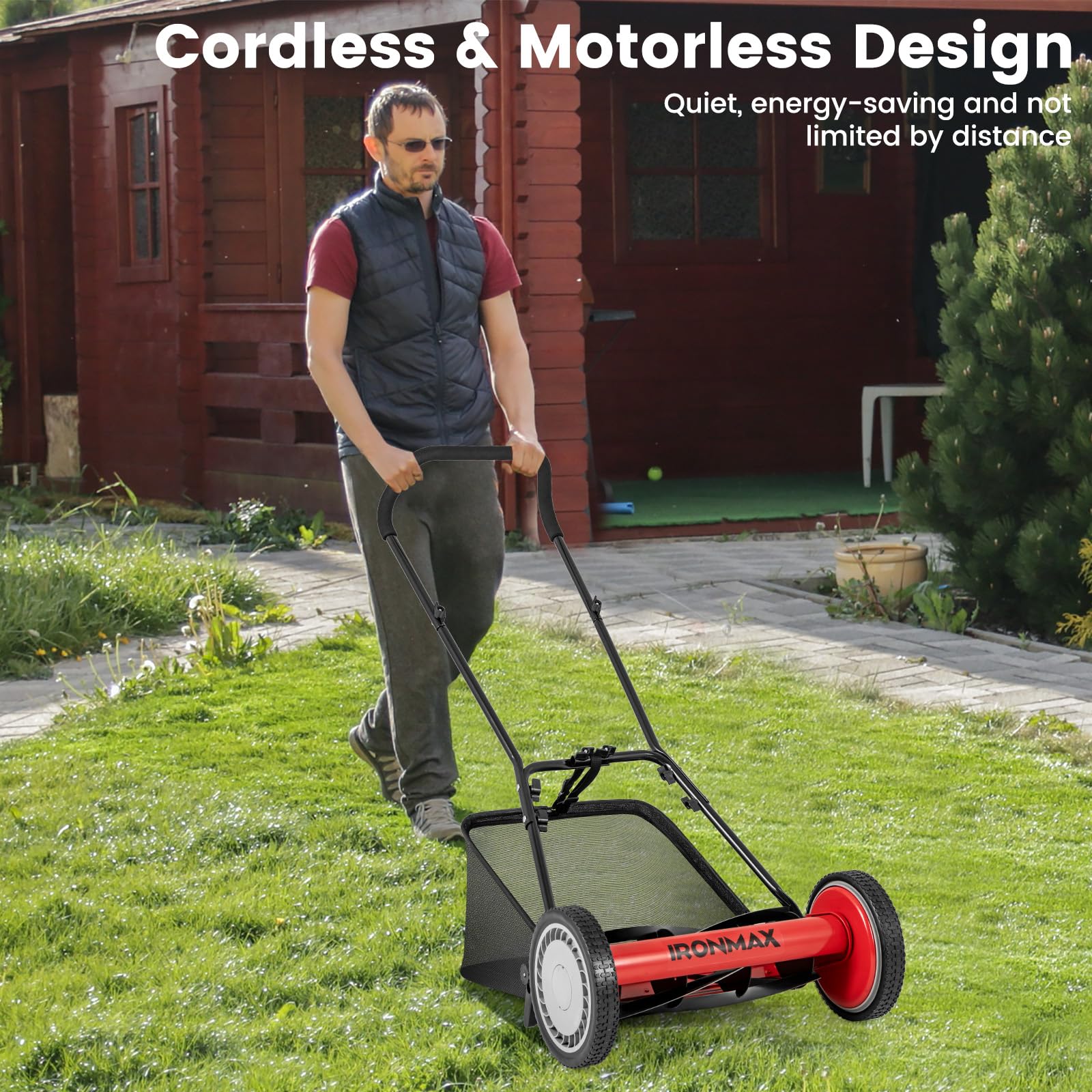 Goplus 16 Inch Manual Lawn Mower for Yard, Garden - Image 8