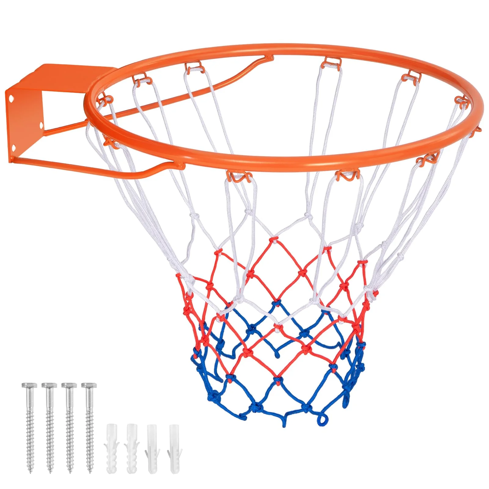 Goplus 18ââ/15ââ Replacement Basketball Rim, Wall Door Mounted Basketball Hoop with All Weather Net