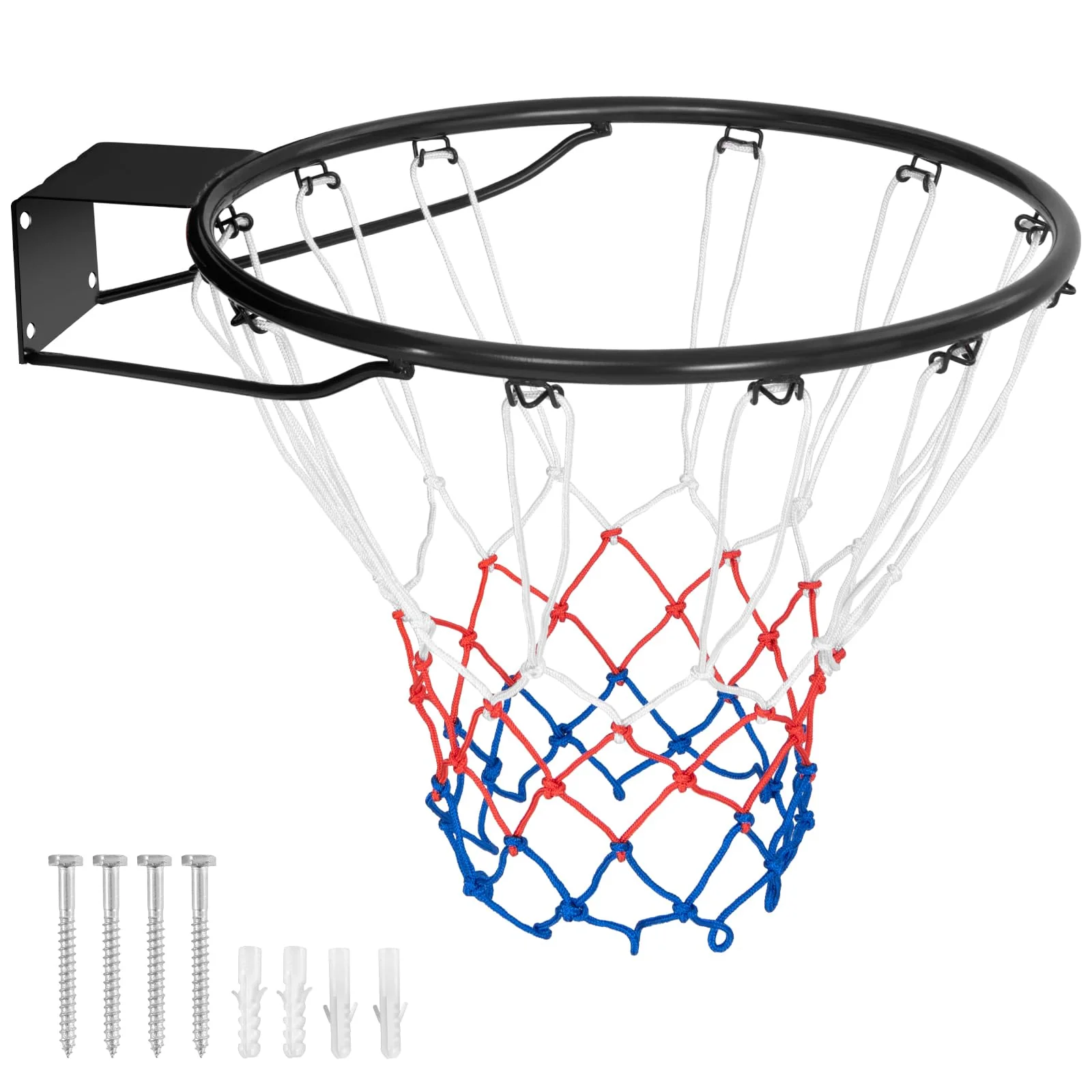 Goplus 18ââ/15ââ Replacement Basketball Rim, Wall Door Mounted Basketball Hoop with All Weather Net - Image 12