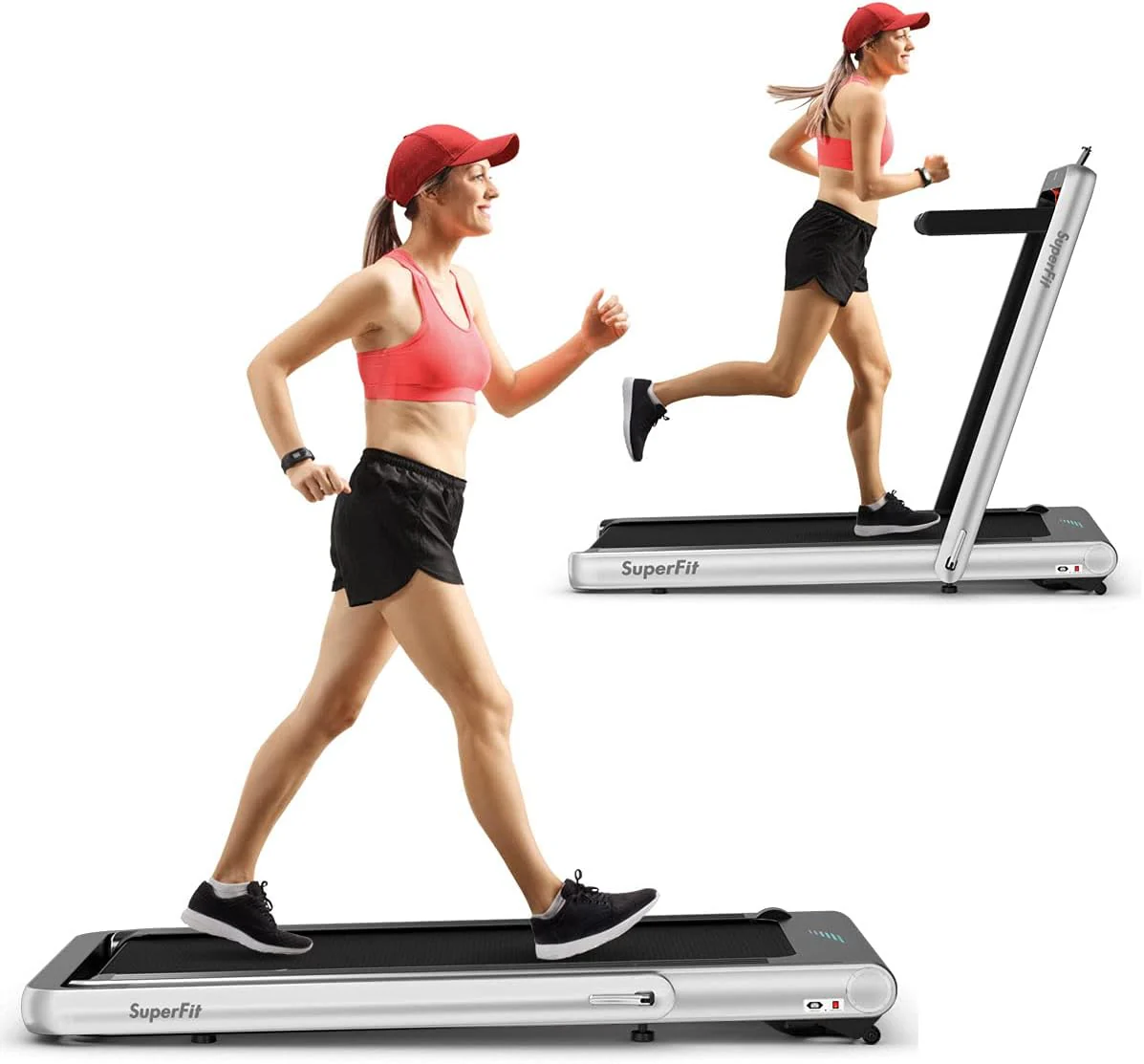 Goplus 2 in 1 Folding Treadmill, 4.75HP Superfit Under Desk Electric Treadmill with APP Control - Image 11