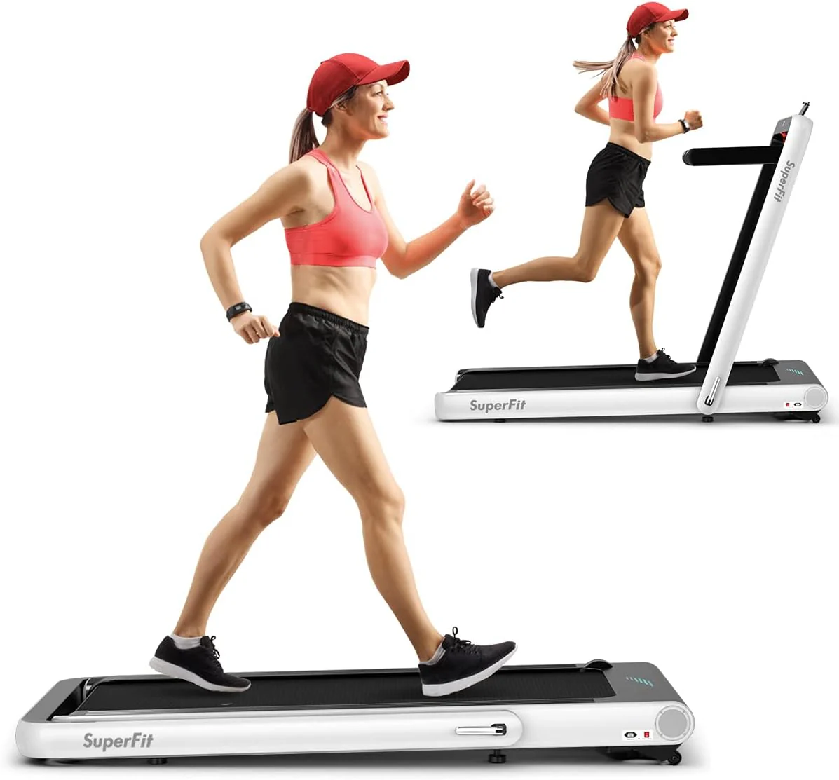 Goplus 2 in 1 Folding Treadmill, 4.75HP Superfit Under Desk Electric Treadmill with APP Control - Image 15