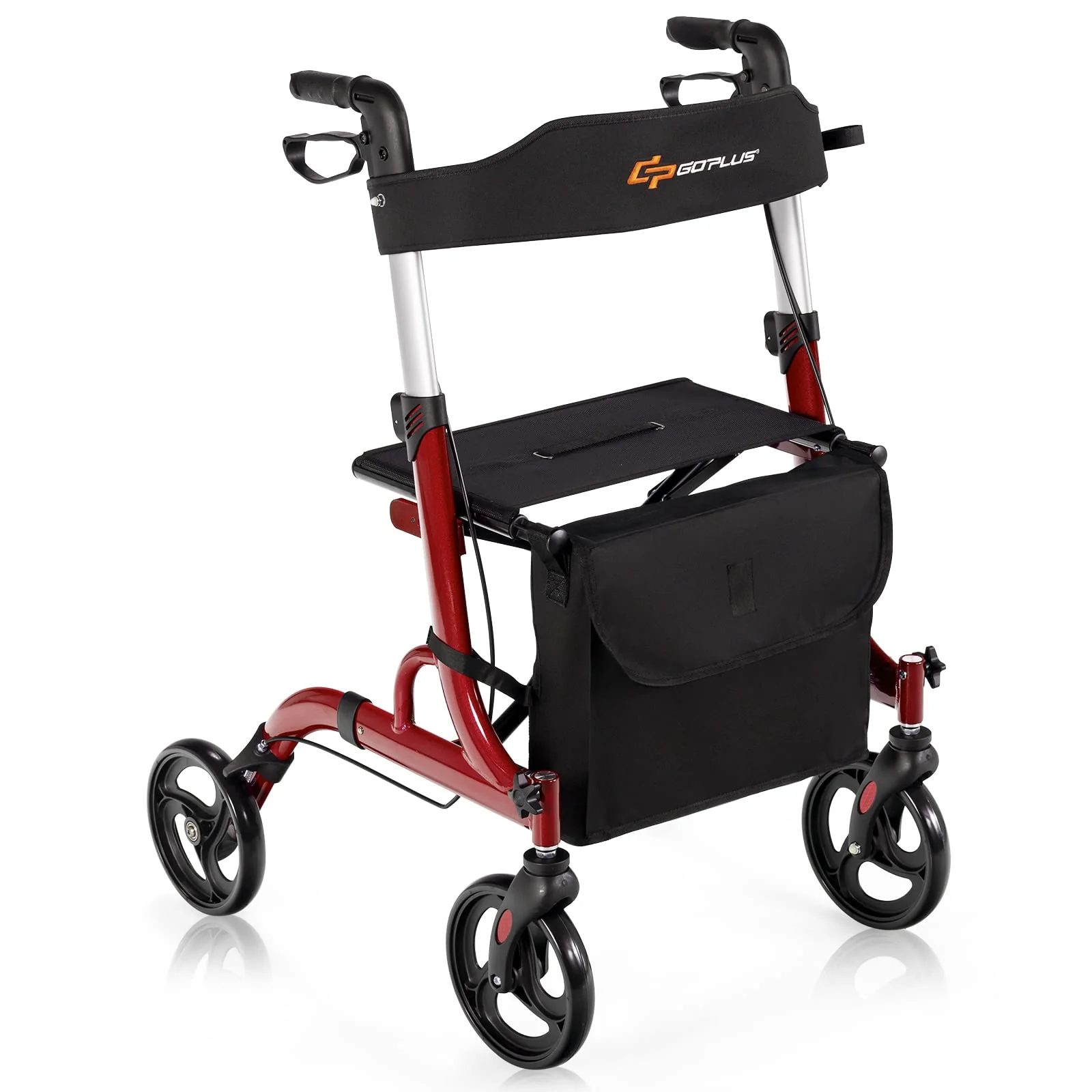 Goplus 2 in 1 Rollator Walkers for Seniors with Seat - Image 9