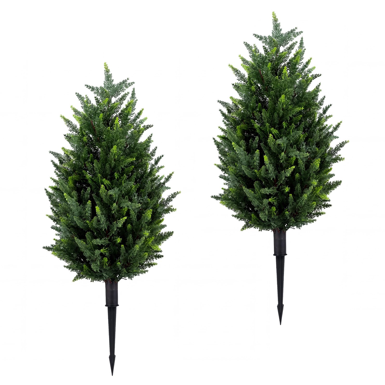 Goplus 2 Pack 3.3/3 ft Artificial Lavender Topiary Trees - Image 2