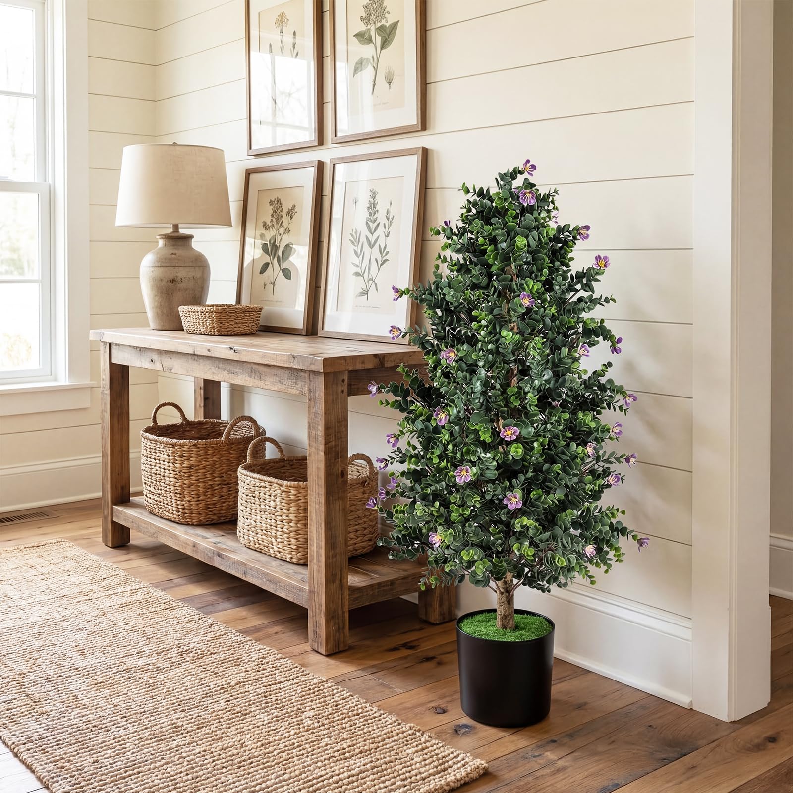 Goplus 2 Pack 36" Artificial Topiary Cone Tree w/49 Flowers - Image 10