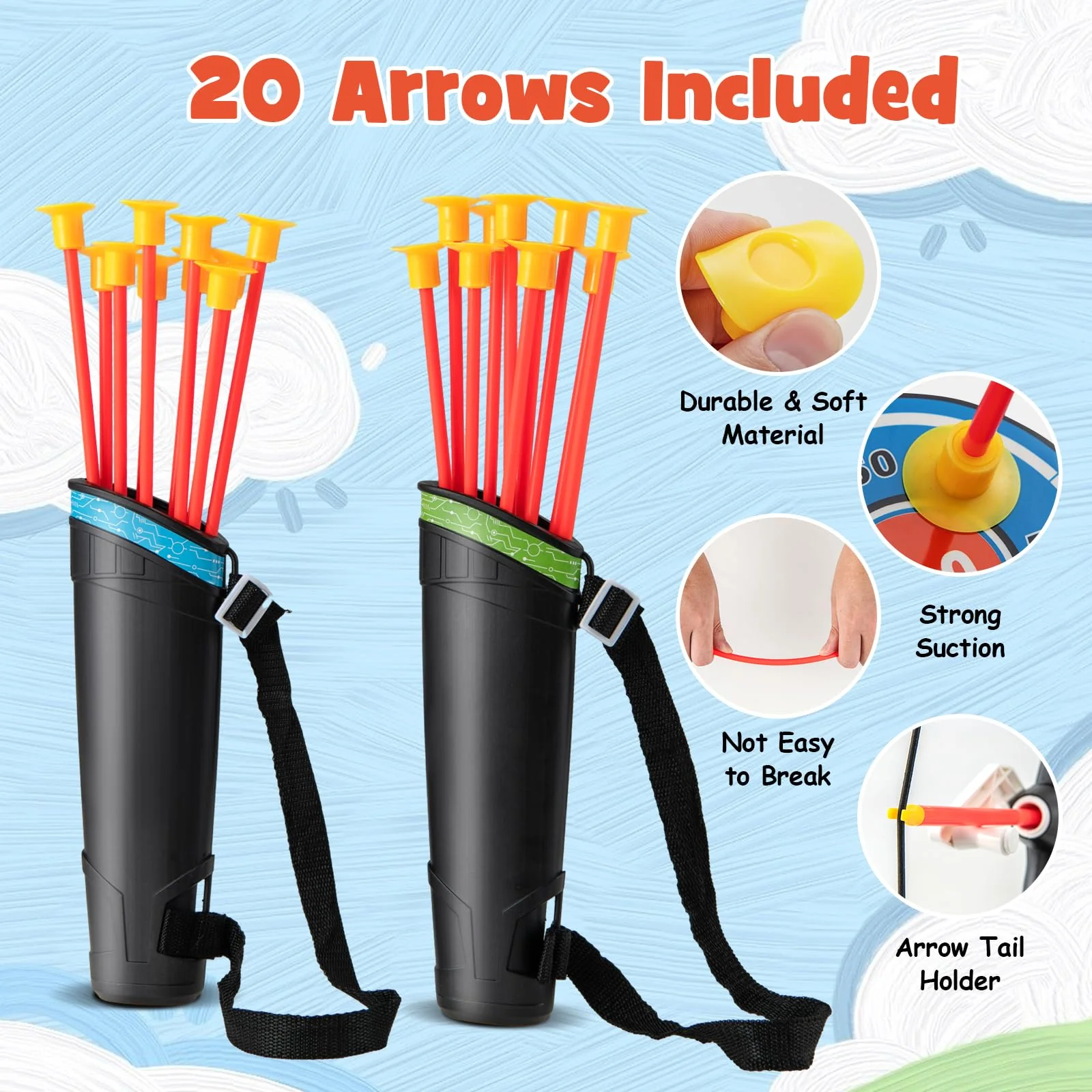 Goplus 2 Pack Bow and Arrow Set for Kids - Image 3