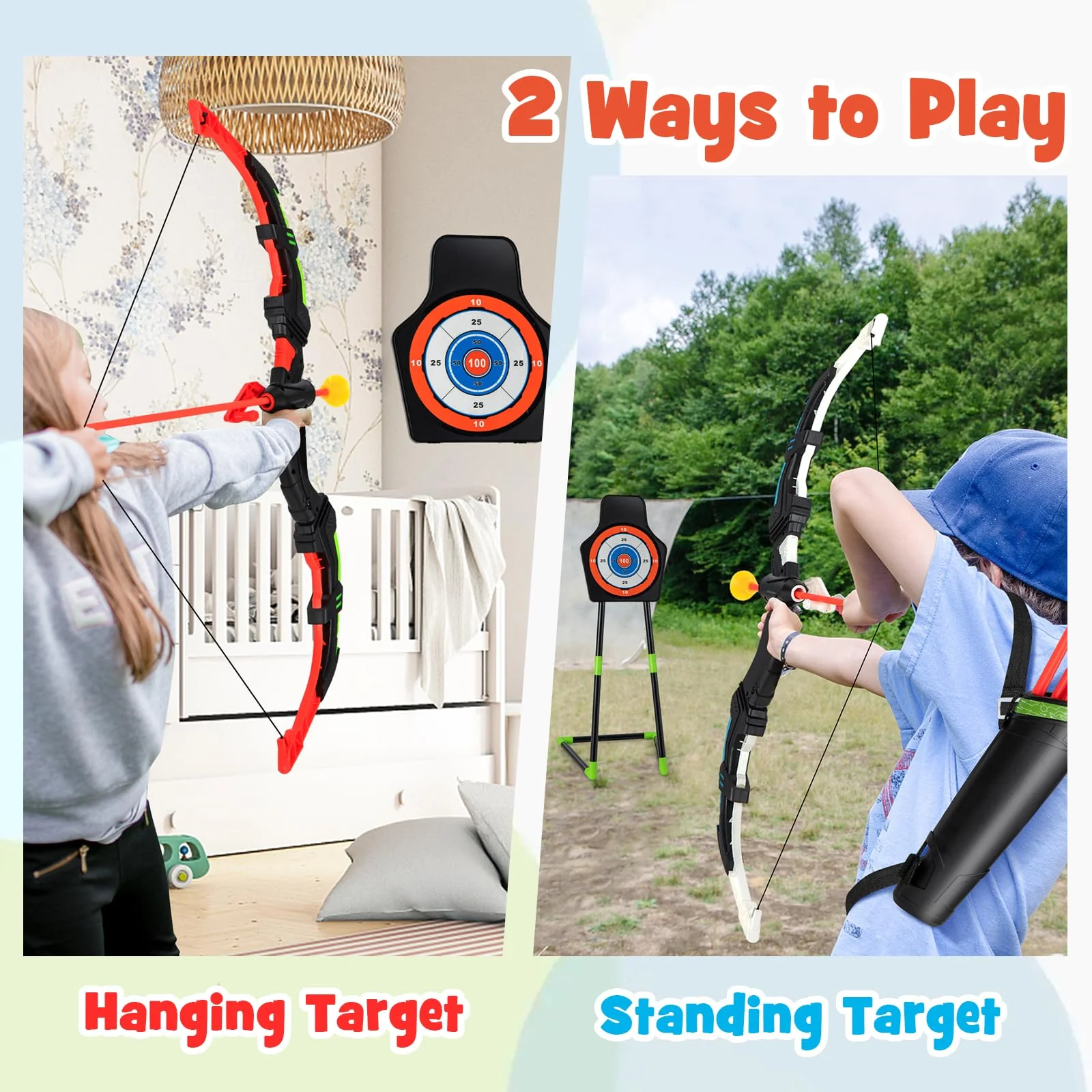 Goplus 2 Pack Bow and Arrow Set for Kids - Image 4