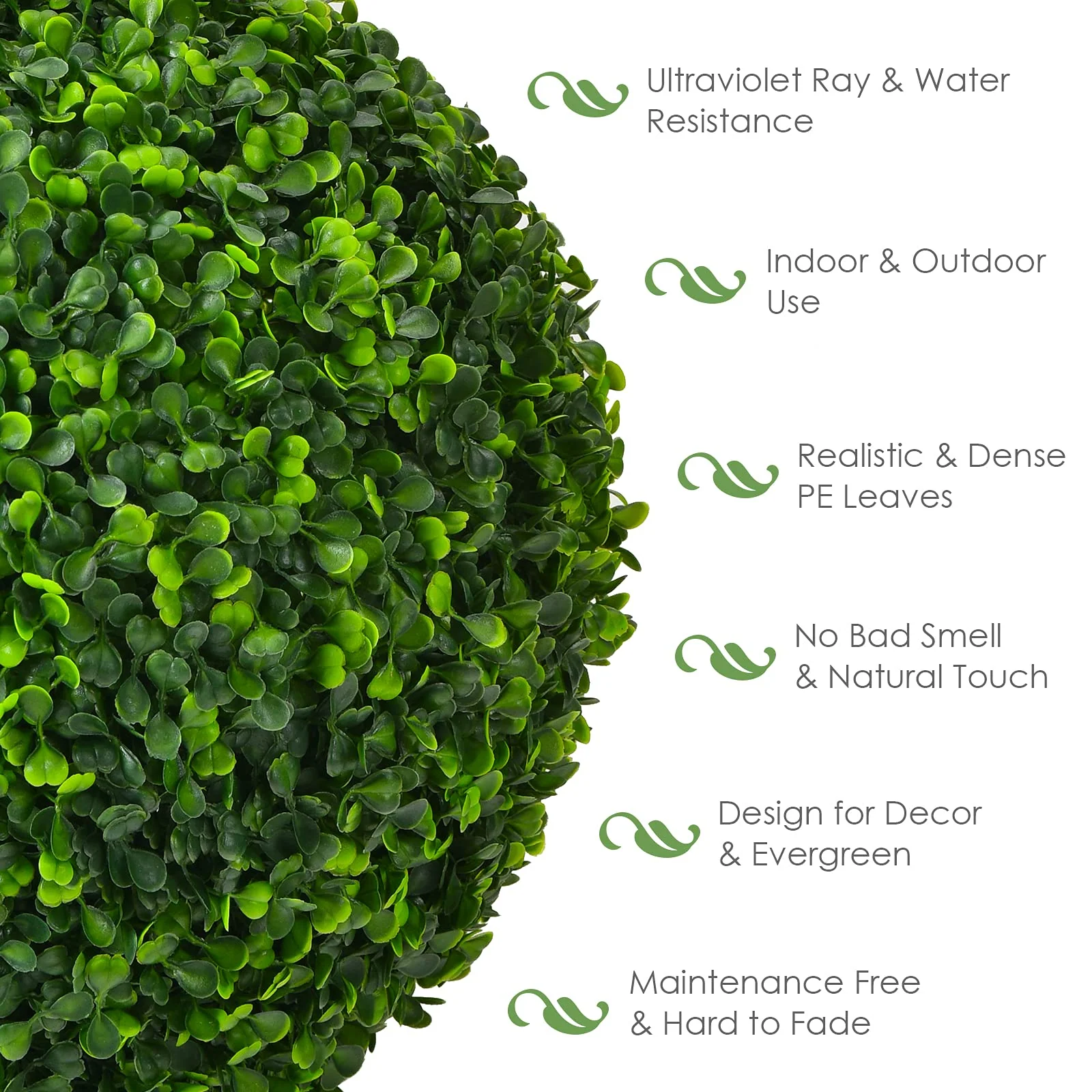 Goplus 2 PCS 15.7 Inch Artificial Boxwood Topiary Balls - Image 6