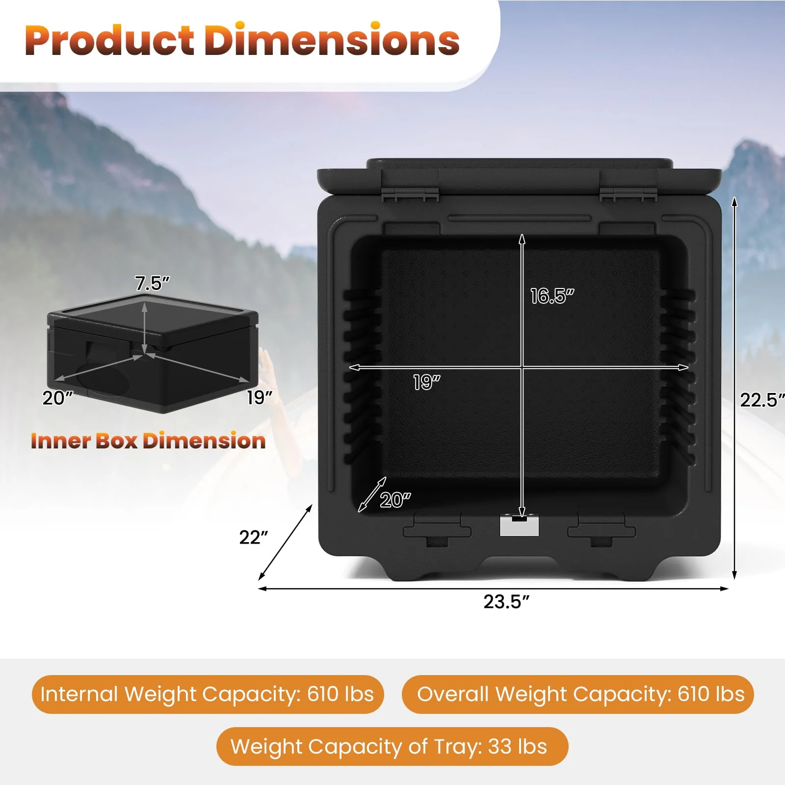 Goplus 2 Tier Insulated Food Pan Carrier w/Removable Tray & Box - Image 6