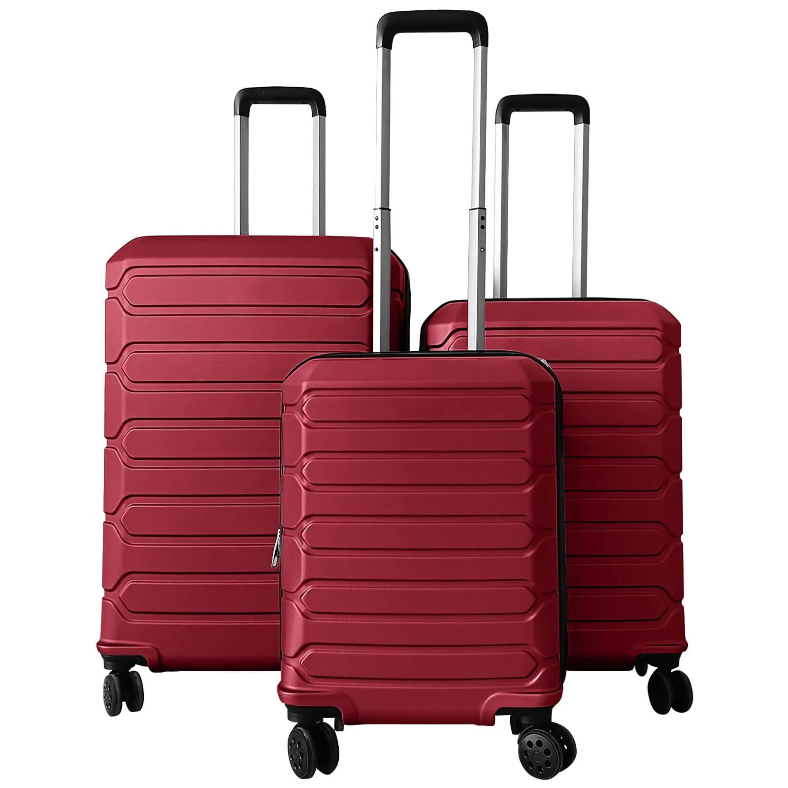 Goplus 20/24/28 Inch Lightweight Hardshell Suitcases with 360° Spinner Wheels(3 Piece Cross Stripe) - Image 12
