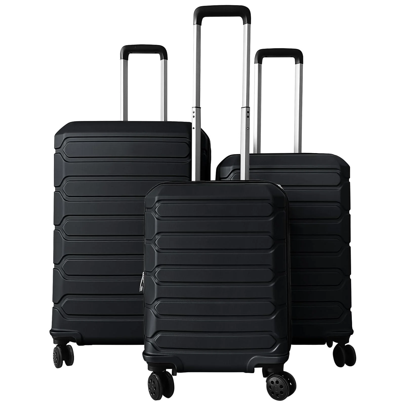Goplus 20/24/28 Inch Lightweight Hardshell Suitcases with 360° Spinner Wheels(3 Piece Cross Stripe) - Image 13