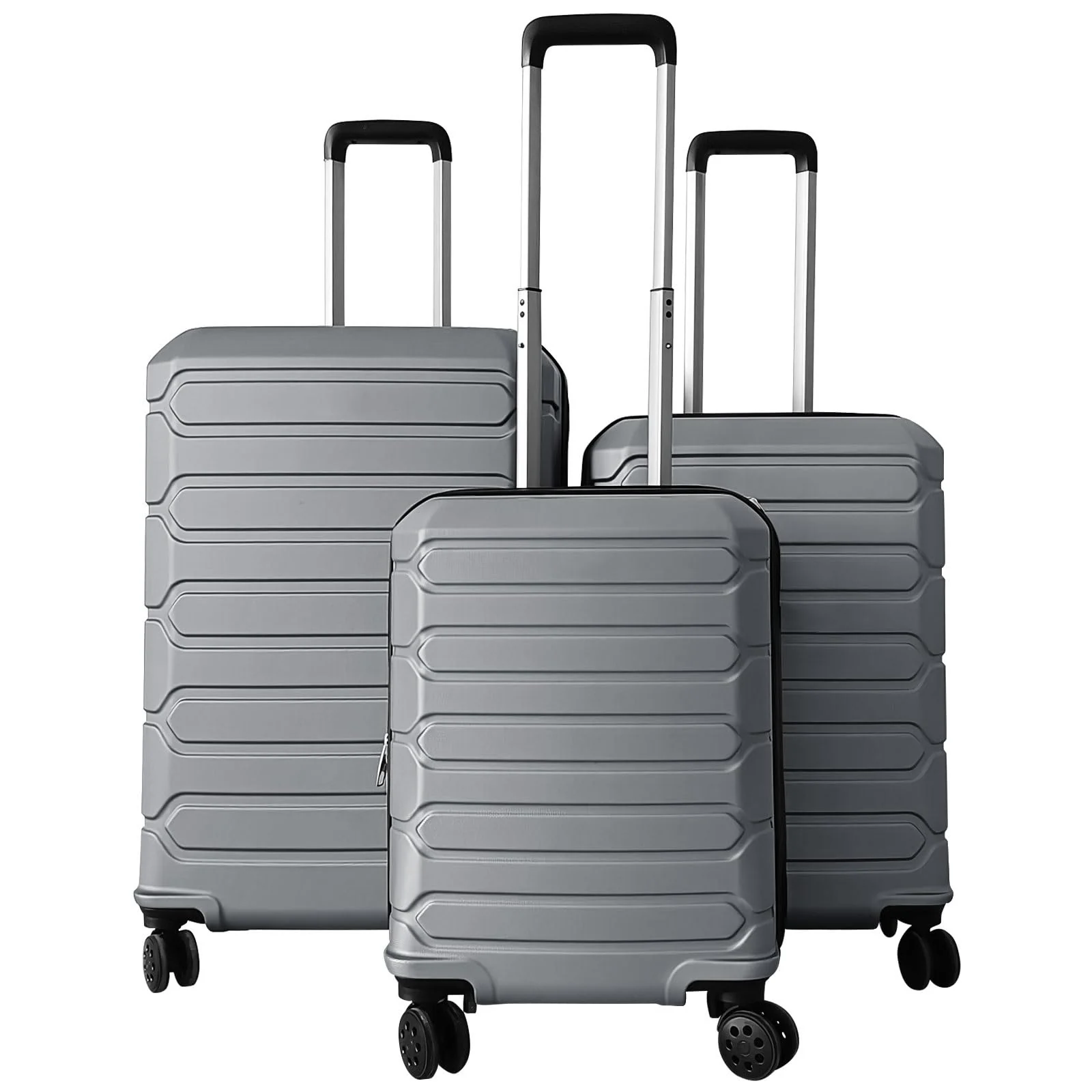 Goplus 20/24/28 Inch Lightweight Hardshell Suitcases with 360° Spinner Wheels(3 Piece Cross Stripe) - Image 9