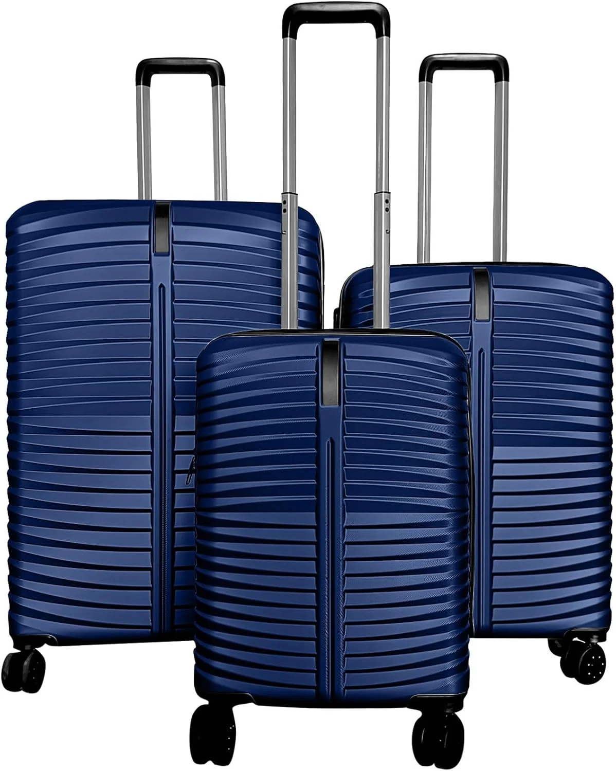 Goplus 20/24/28 Inch Lightweight Hardshell Suitcases with 360° Spinner Wheels (3 Piece Pin Stripe) - Image 4