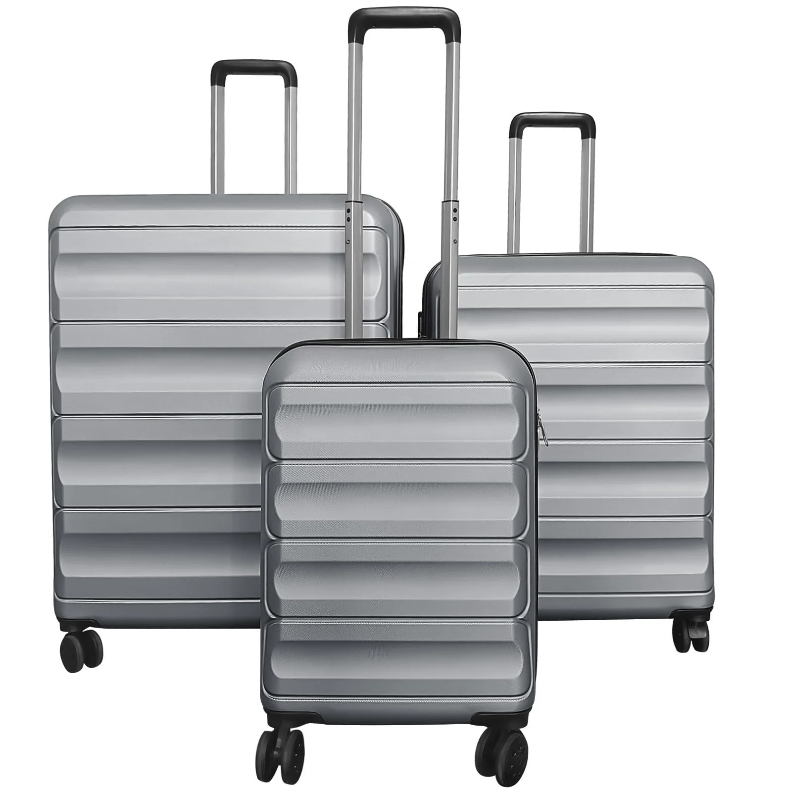 Goplus 20/24/28 Inch Lightweight Hardshell Suitcases with 360° Spinner Wheels(3 Piece Wide Cross Stripe) - Image 8