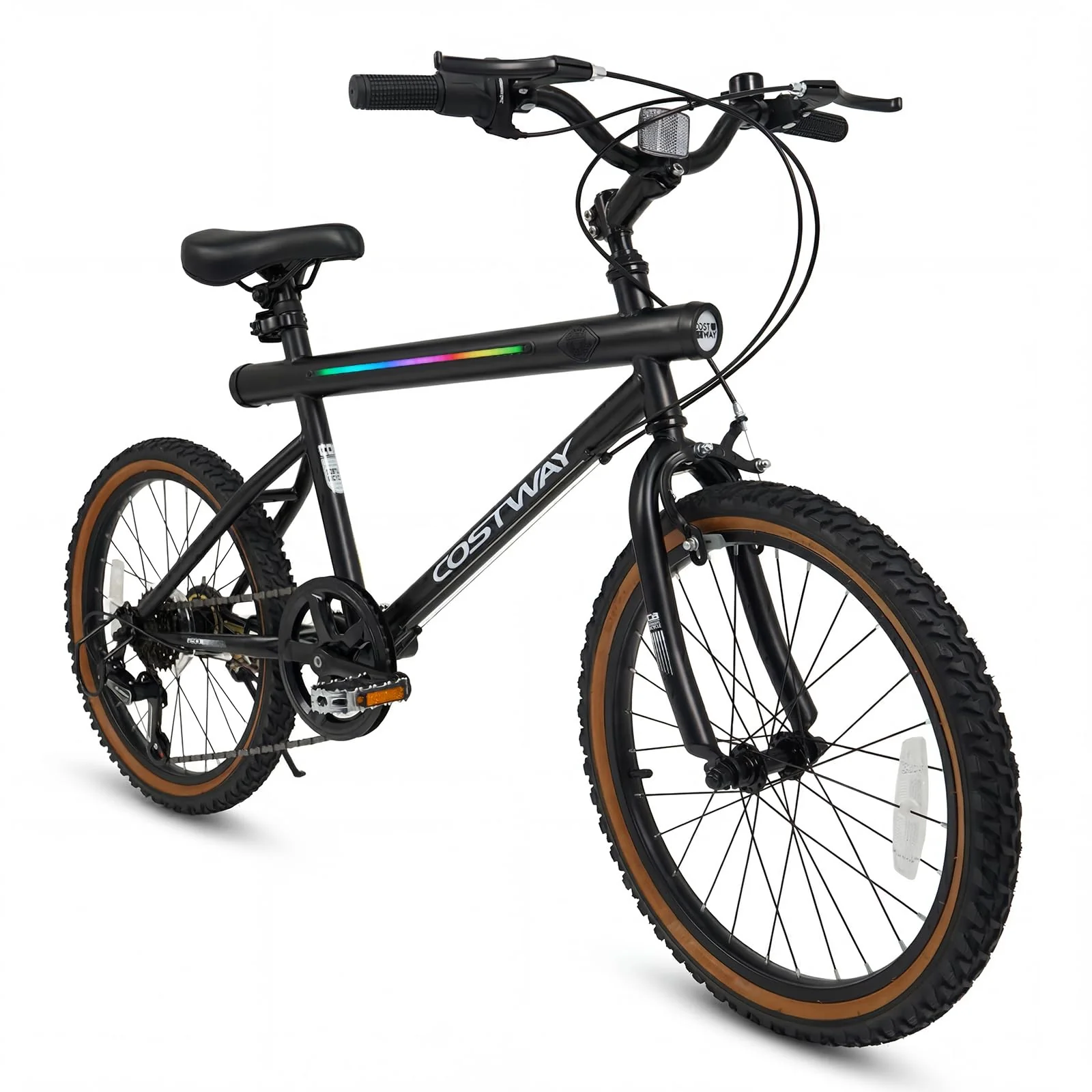 Goplus 20 Inch LED-lit Cycling Bike with 2 Speakers and Ambient Lights for Men and Women - Image 9