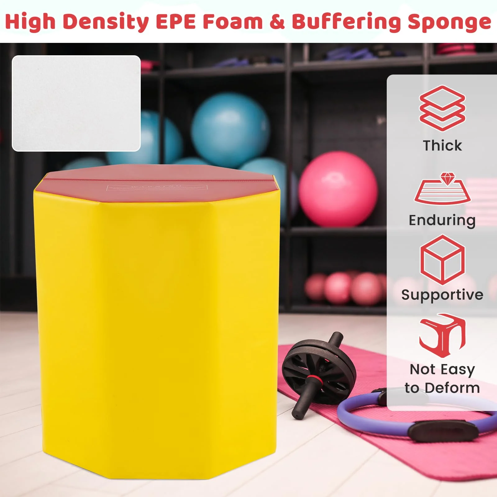 Goplus 24.5β x 26β Octagon Gymnastics Mat for Cheerleading & Martial Arts - Image 5